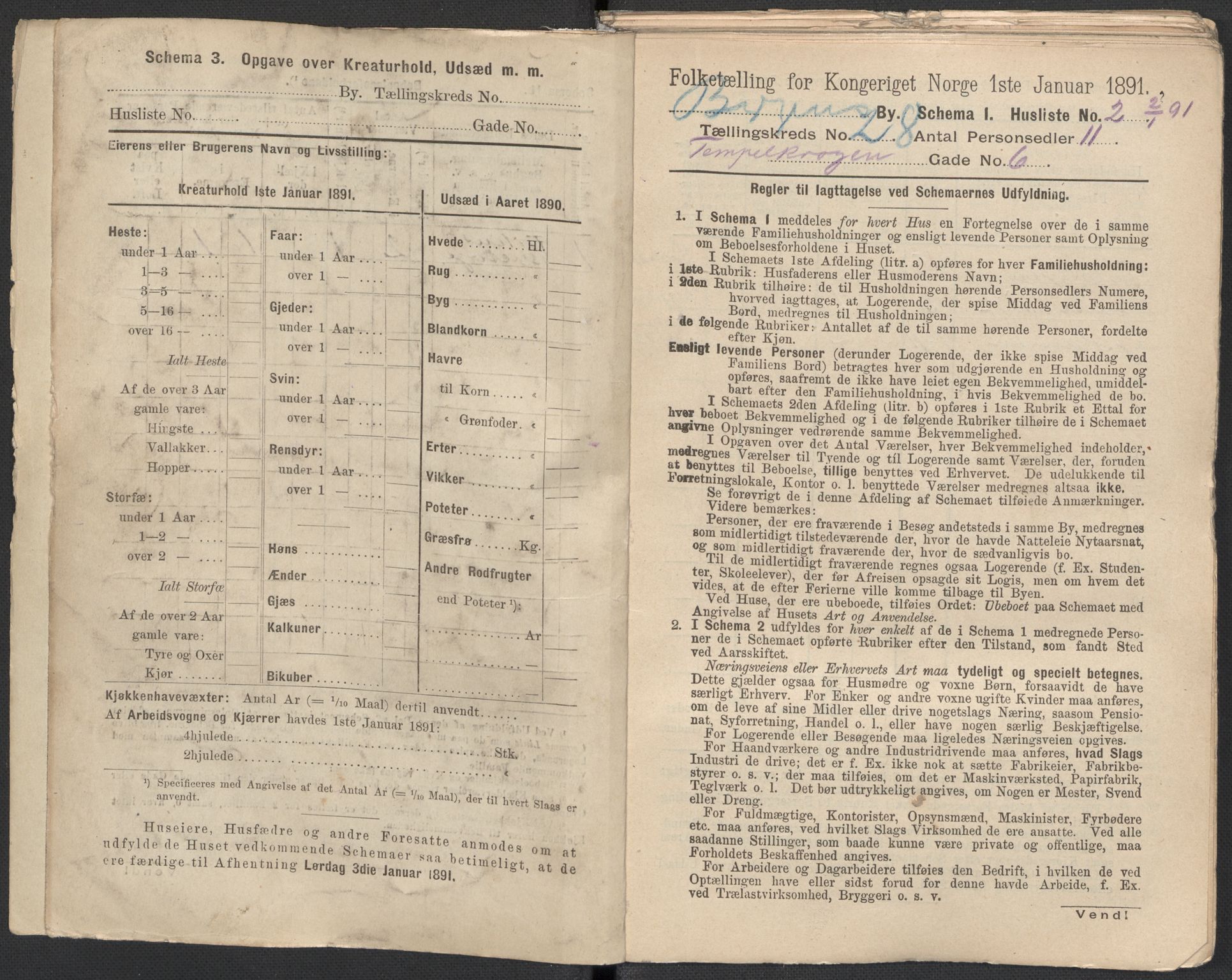 RA, 1891 Census for 1301 Bergen, 1891, p. 4426