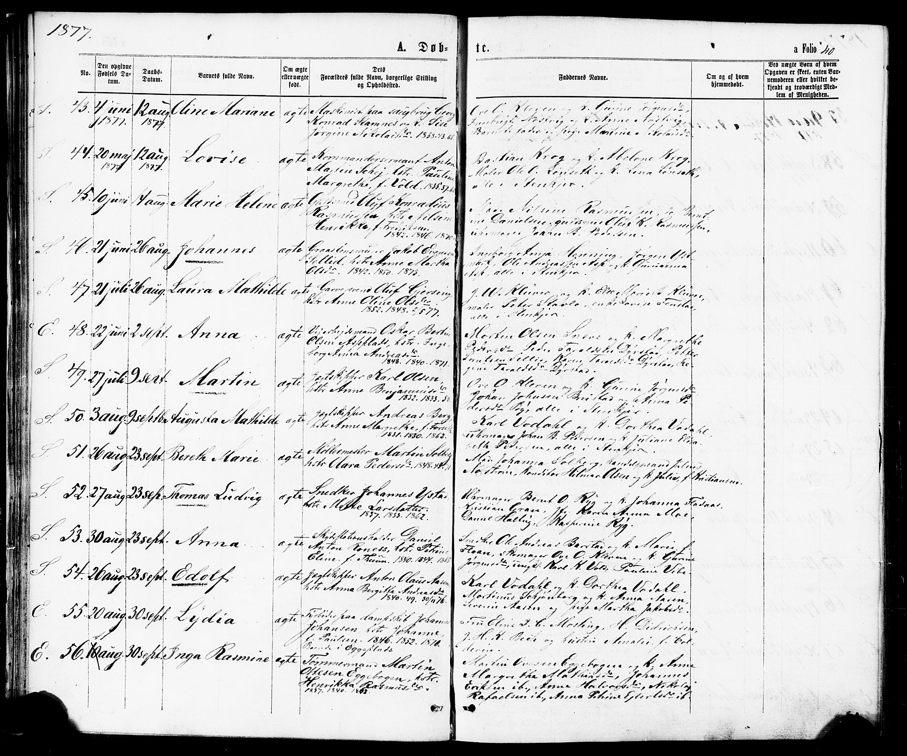 Ministerialprotokoller, klokkerbøker og fødselsregistre - Nord-Trøndelag, AV/SAT-A-1458/739/L0370: Parish register (official) no. 739A02, 1868-1881, p. 40