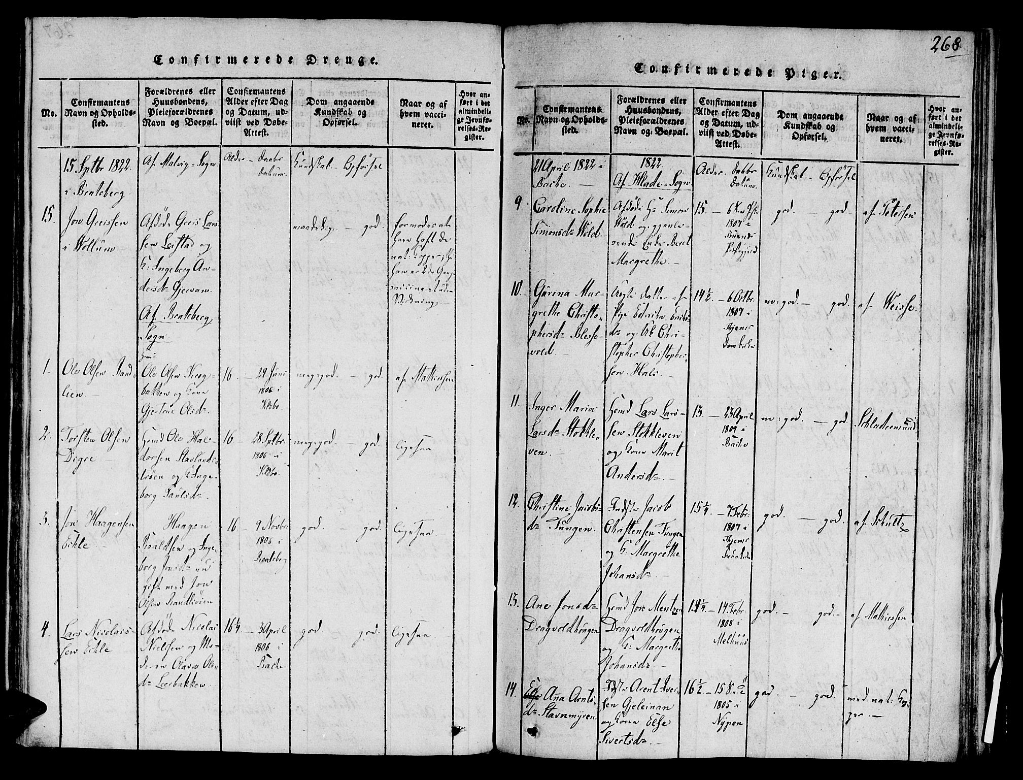 Ministerialprotokoller, klokkerbøker og fødselsregistre - Sør-Trøndelag, AV/SAT-A-1456/606/L0283: Parish register (official) no. 606A03 /1, 1818-1823, p. 268