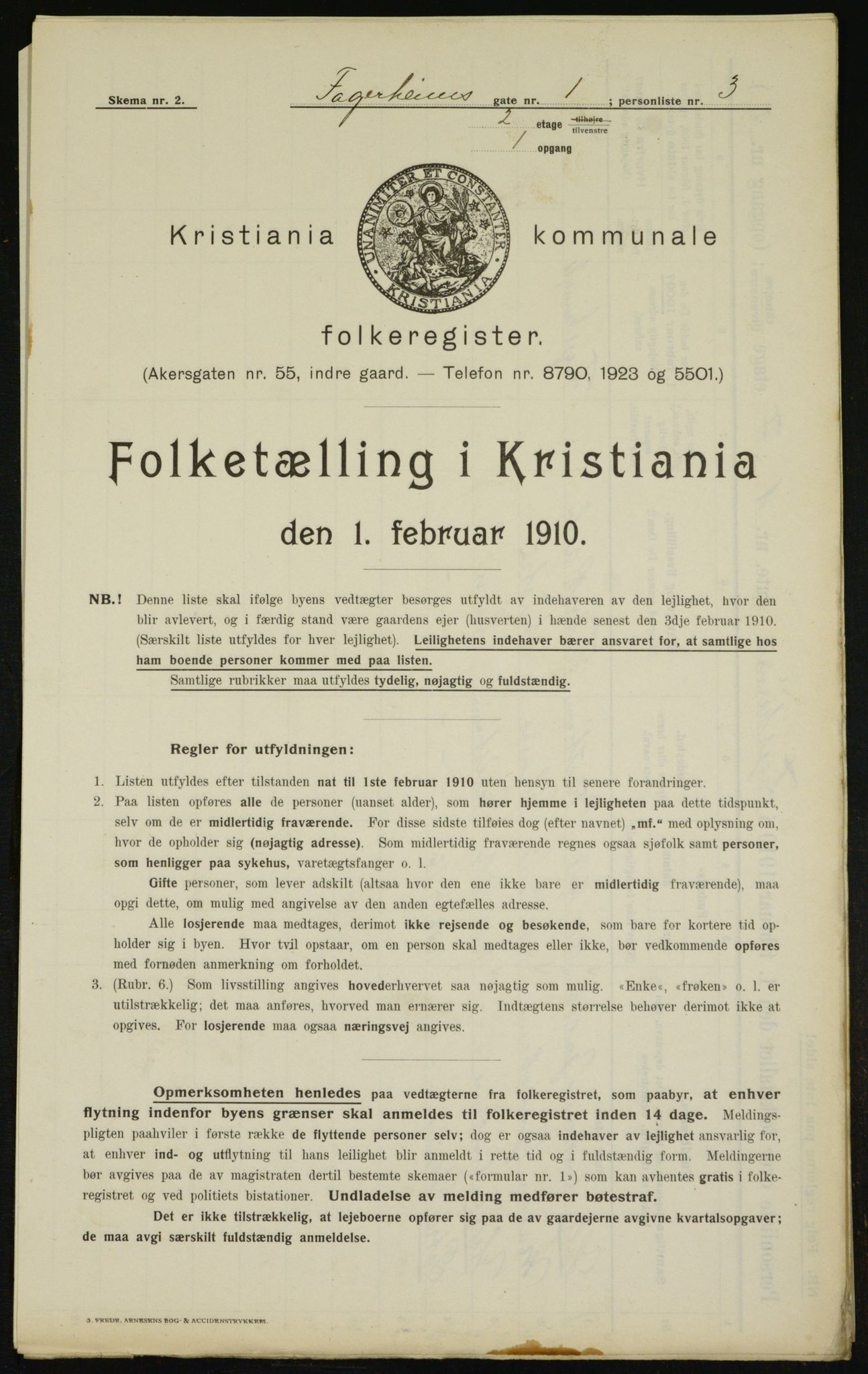 OBA, Municipal Census 1910 for Kristiania, 1910, p. 21704