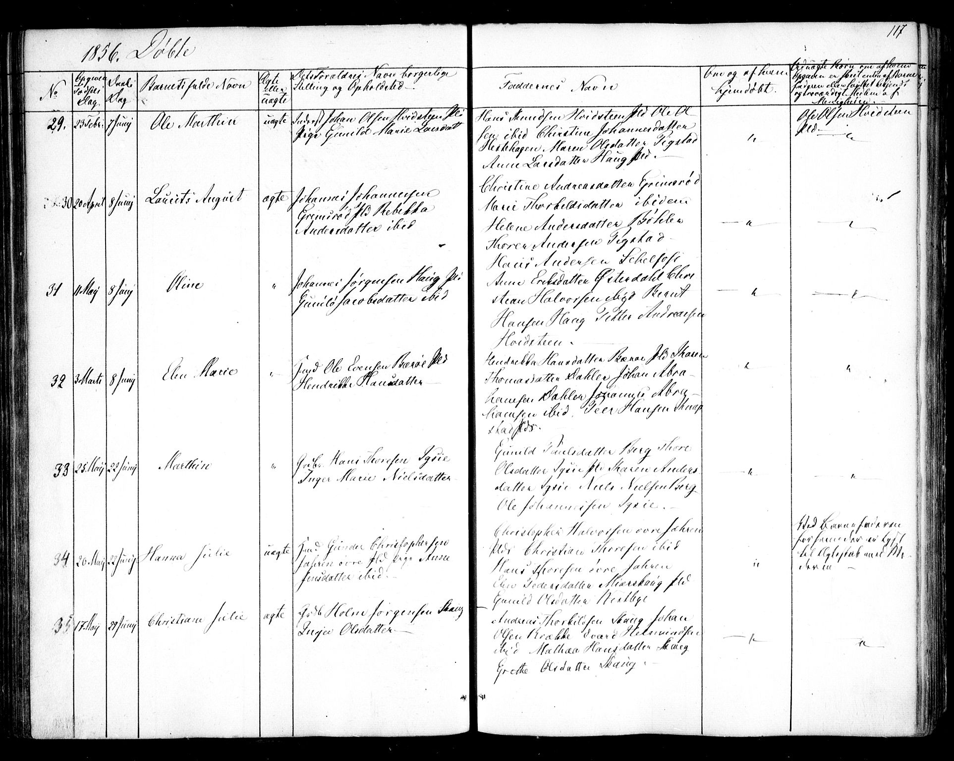 Hobøl prestekontor Kirkebøker, SAO/A-2002/F/Fa/L0003: Parish register (official) no. I 3, 1842-1864, p. 117