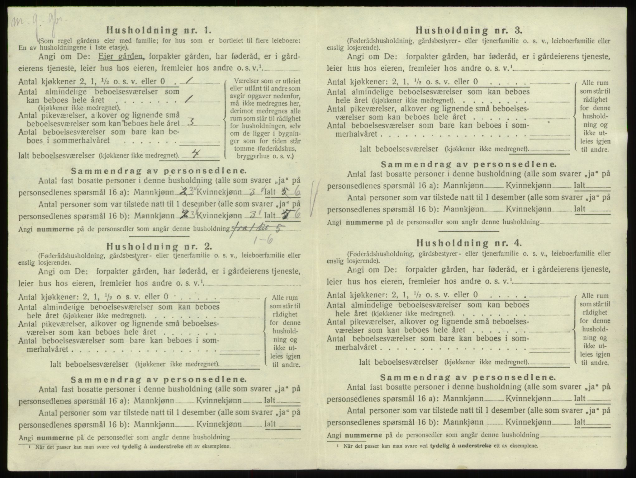 SAB, 1920 census for Breim, 1920, p. 474