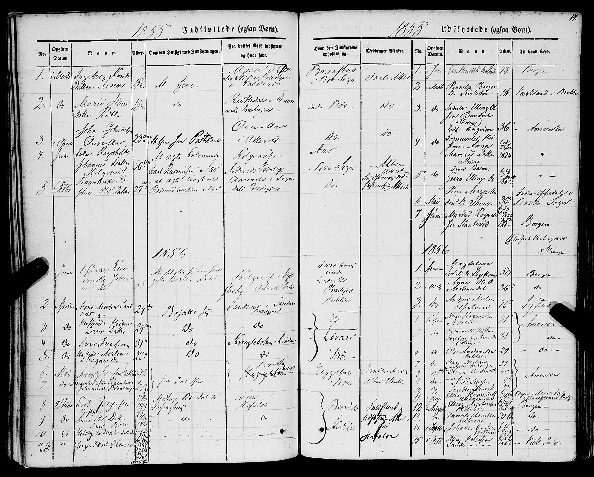 Lavik sokneprestembete, SAB/A-80901: Parish register (official) no. A 3, 1843-1863, p. 17