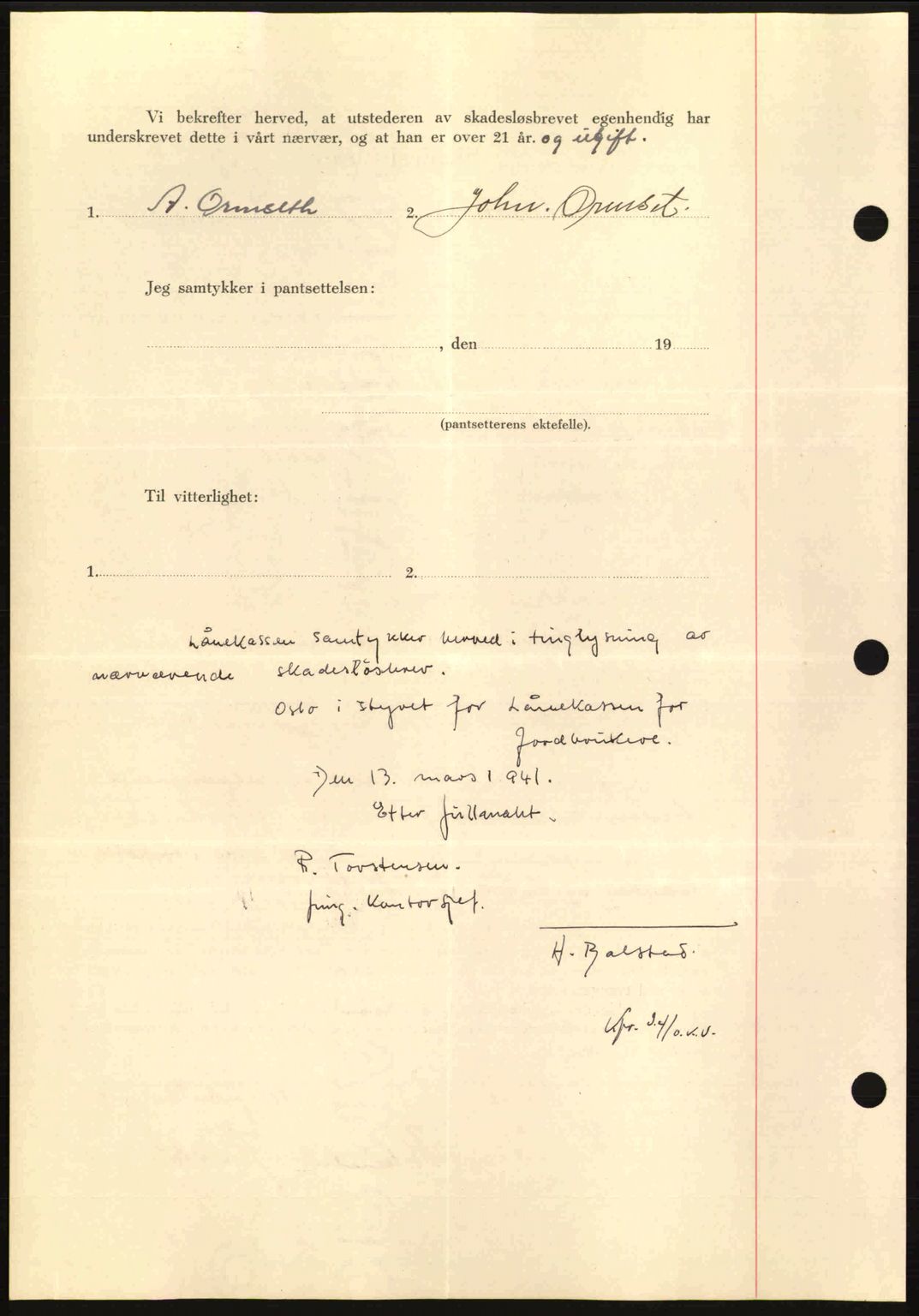 Nordmøre sorenskriveri, AV/SAT-A-4132/1/2/2Ca: Mortgage book no. B87, 1940-1941, Diary no: : 502/1941