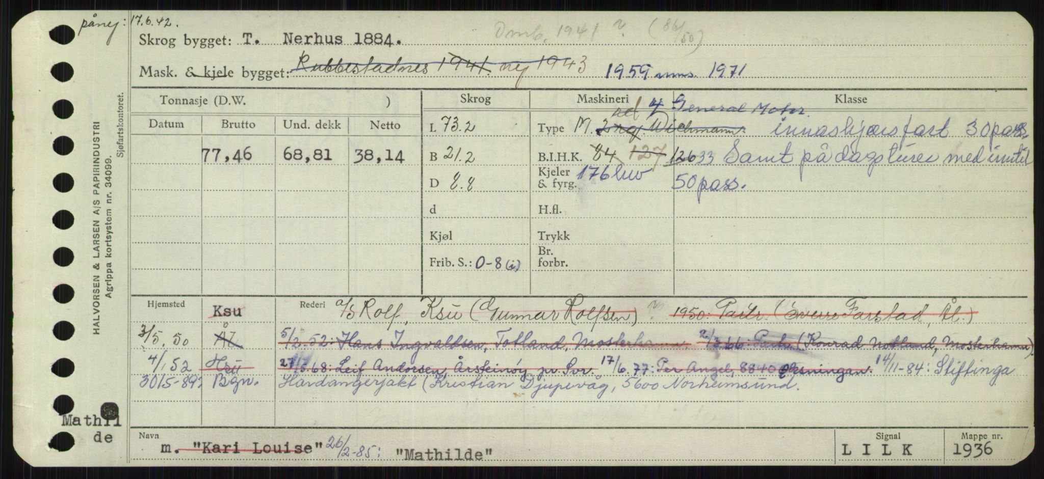 Sjøfartsdirektoratet med forløpere, Skipsmålingen, RA/S-1627/H/Ha/L0004/0001: Fartøy, Mas-R / Fartøy, Mas-Odd, p. 9