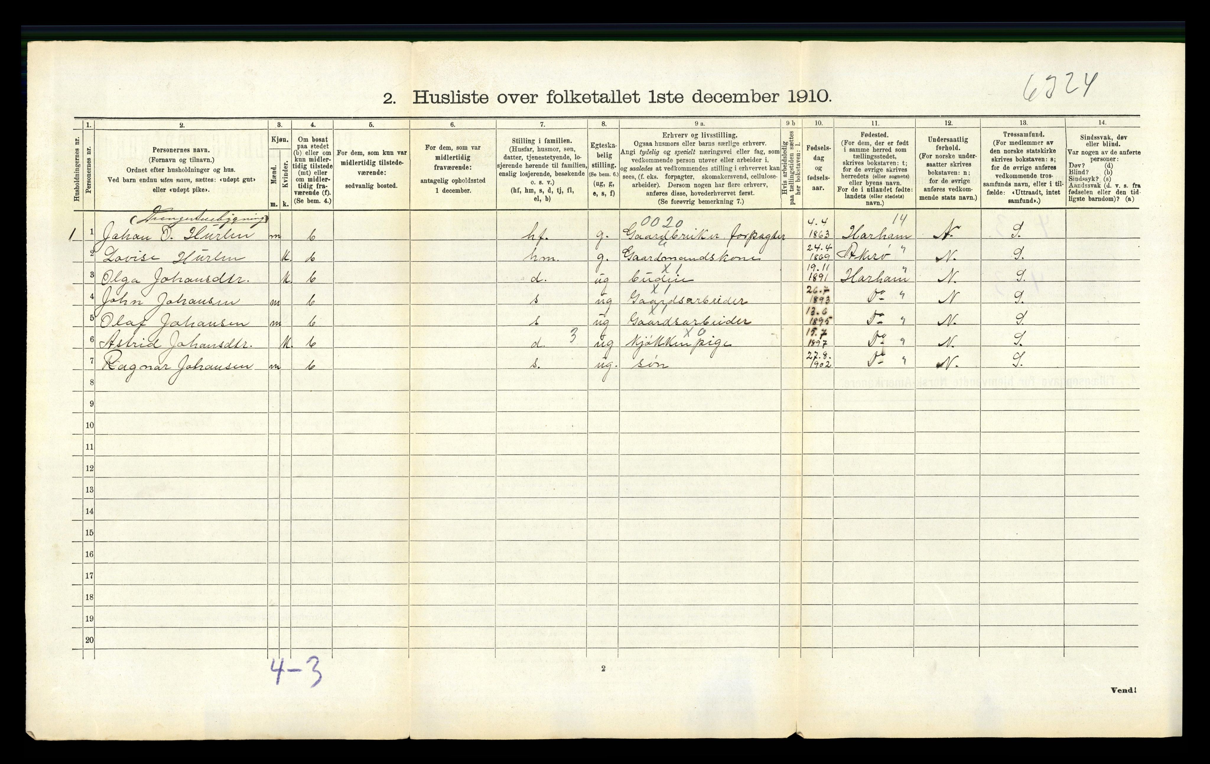 RA, 1910 census for Skodje, 1910, p. 530