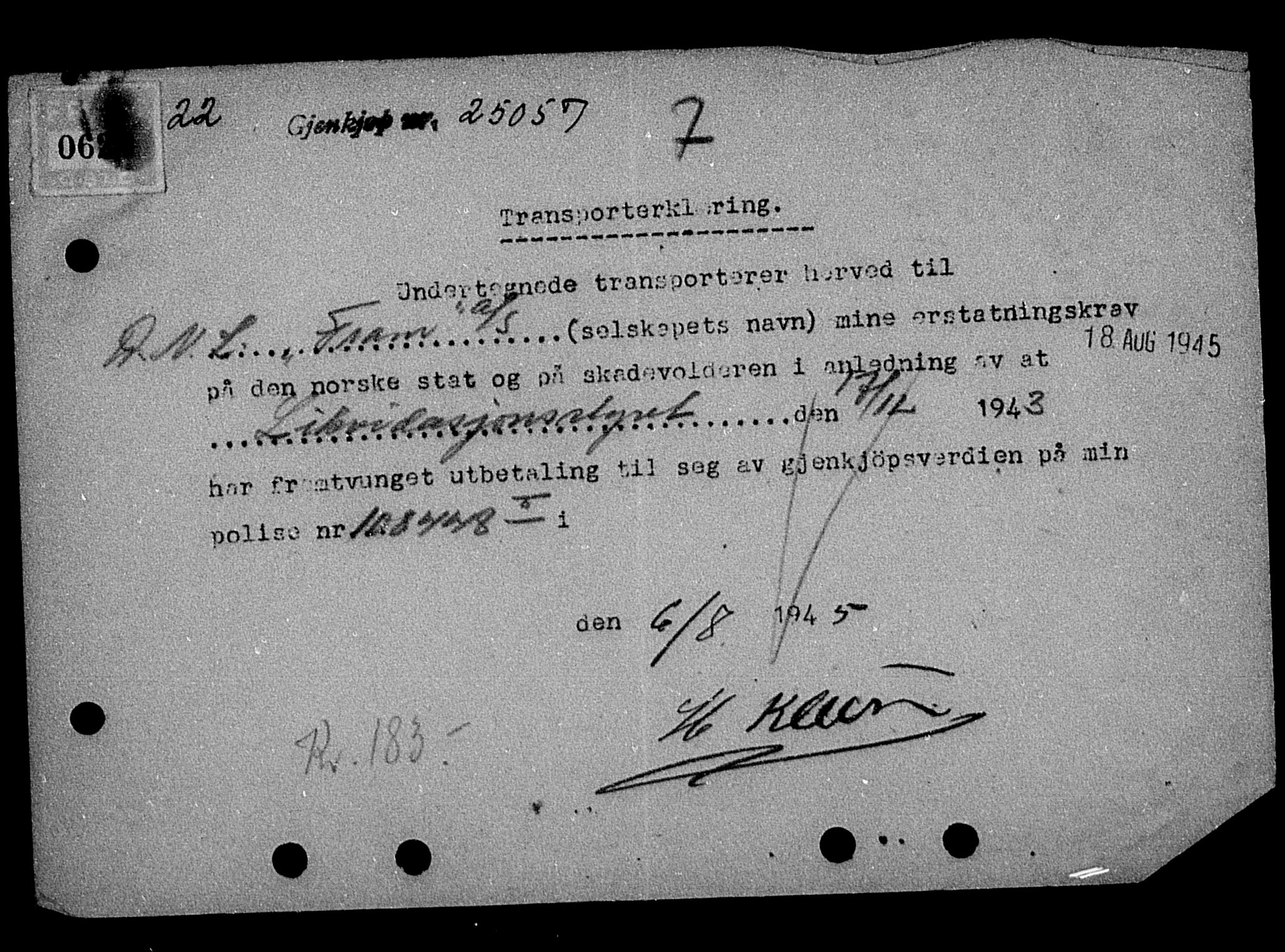 Justisdepartementet, Tilbakeføringskontoret for inndratte formuer, AV/RA-S-1564/H/Hc/Hca/L0900: --, 1945-1947, p. 355