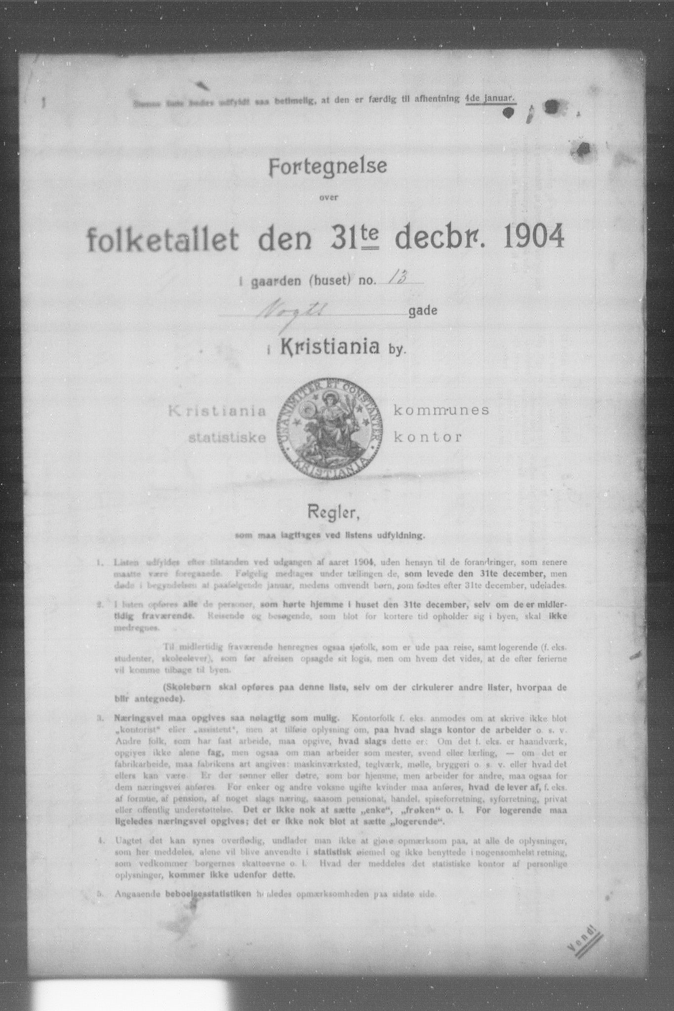 OBA, Municipal Census 1904 for Kristiania, 1904, p. 23378