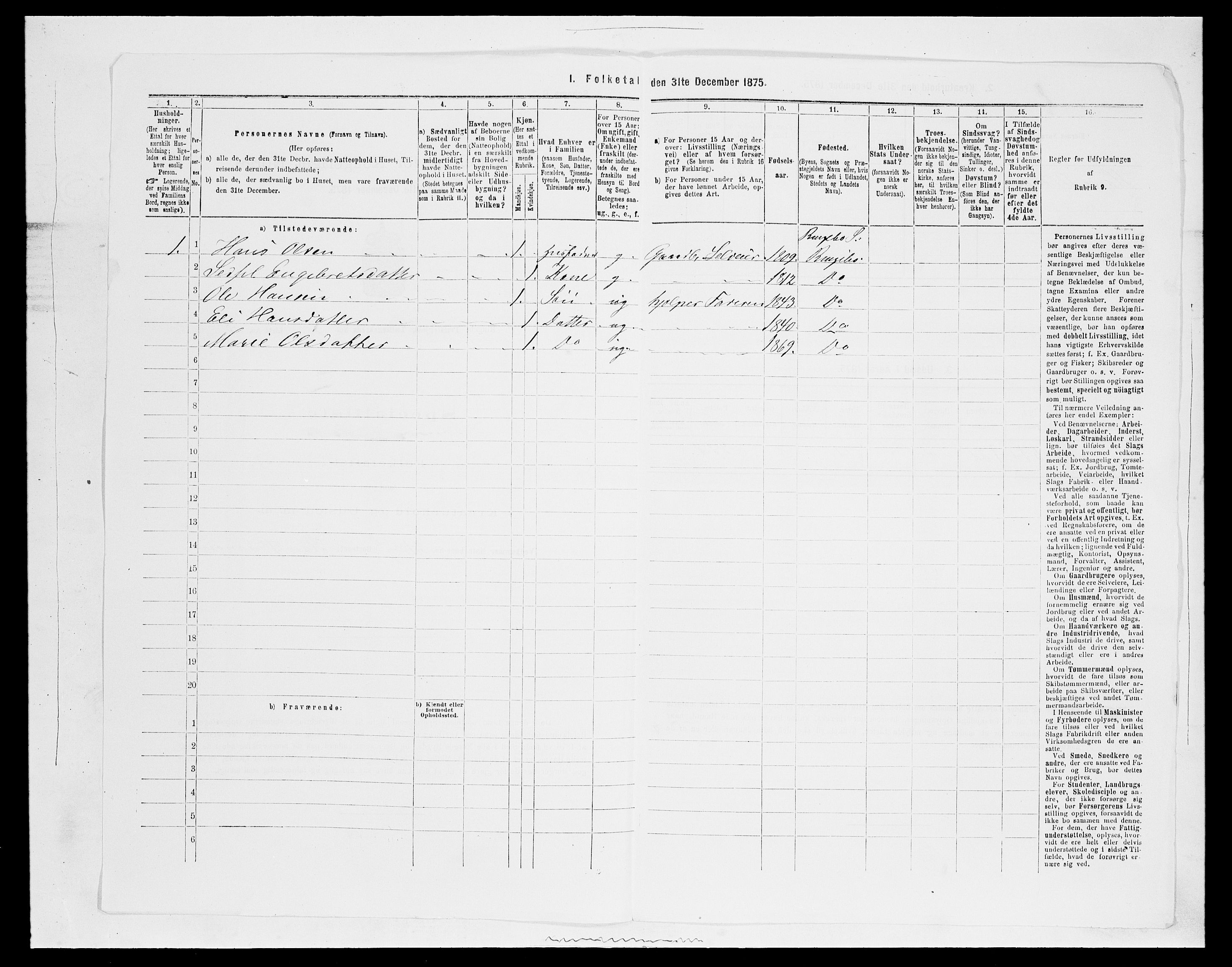 SAH, 1875 census for 0520P Ringebu, 1875, p. 386