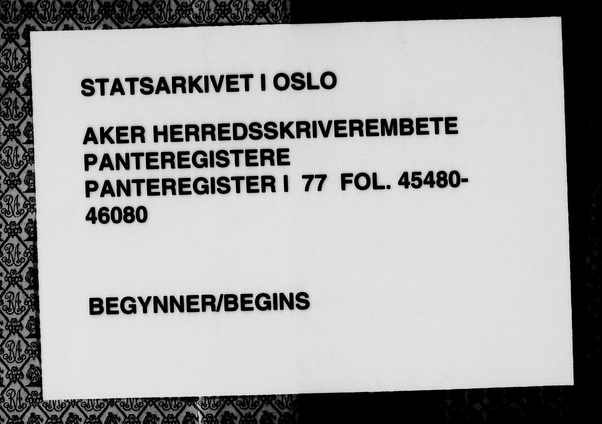 Aker herredsskriveri, SAO/A-10896/G/Ga/Gab/Gaba/L0077: Mortgage register no. I 77, 1930-1950