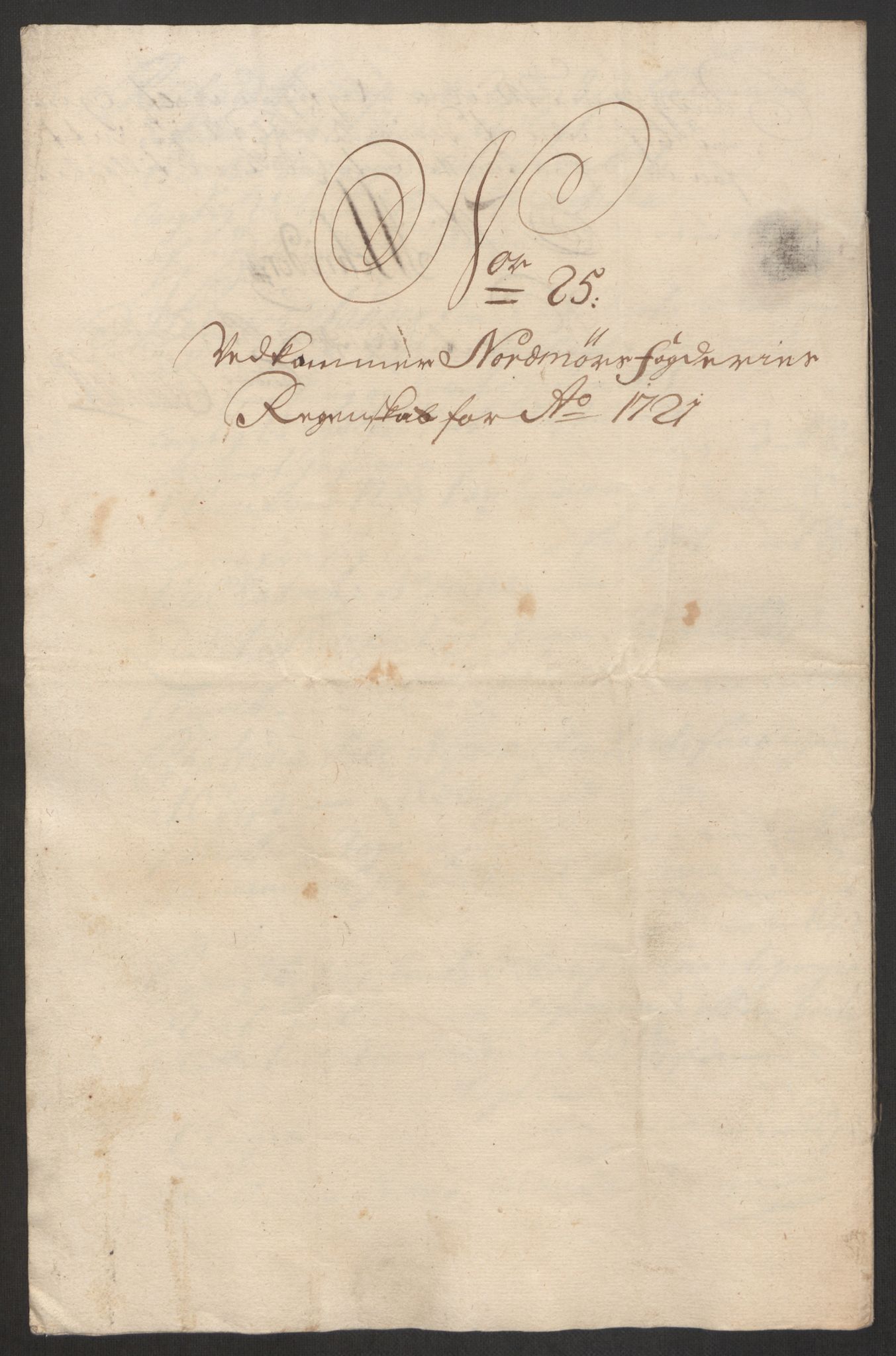 Rentekammeret inntil 1814, Reviderte regnskaper, Fogderegnskap, RA/EA-4092/R56/L3754: Fogderegnskap Nordmøre, 1721, p. 258