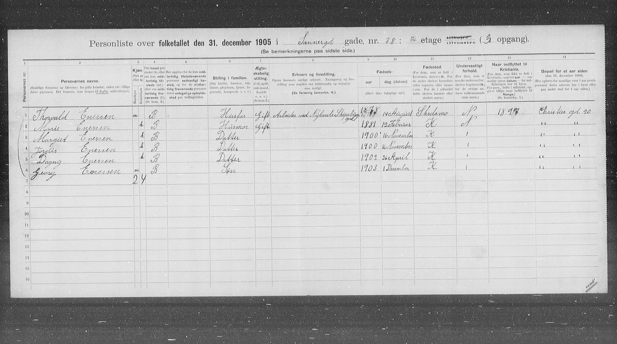 OBA, Municipal Census 1905 for Kristiania, 1905, p. 46350