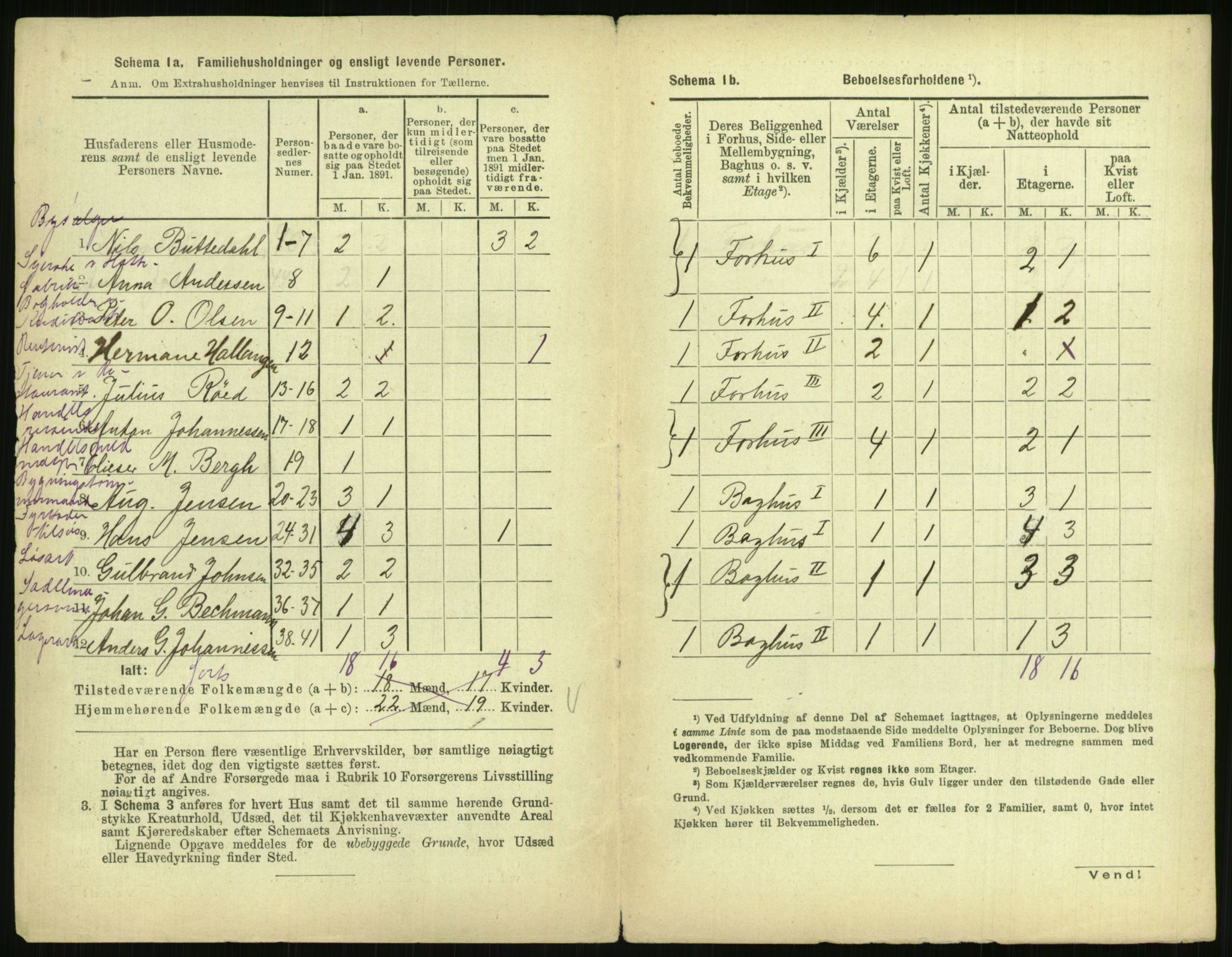 RA, 1891 census for 0301 Kristiania, 1891, p. 138500