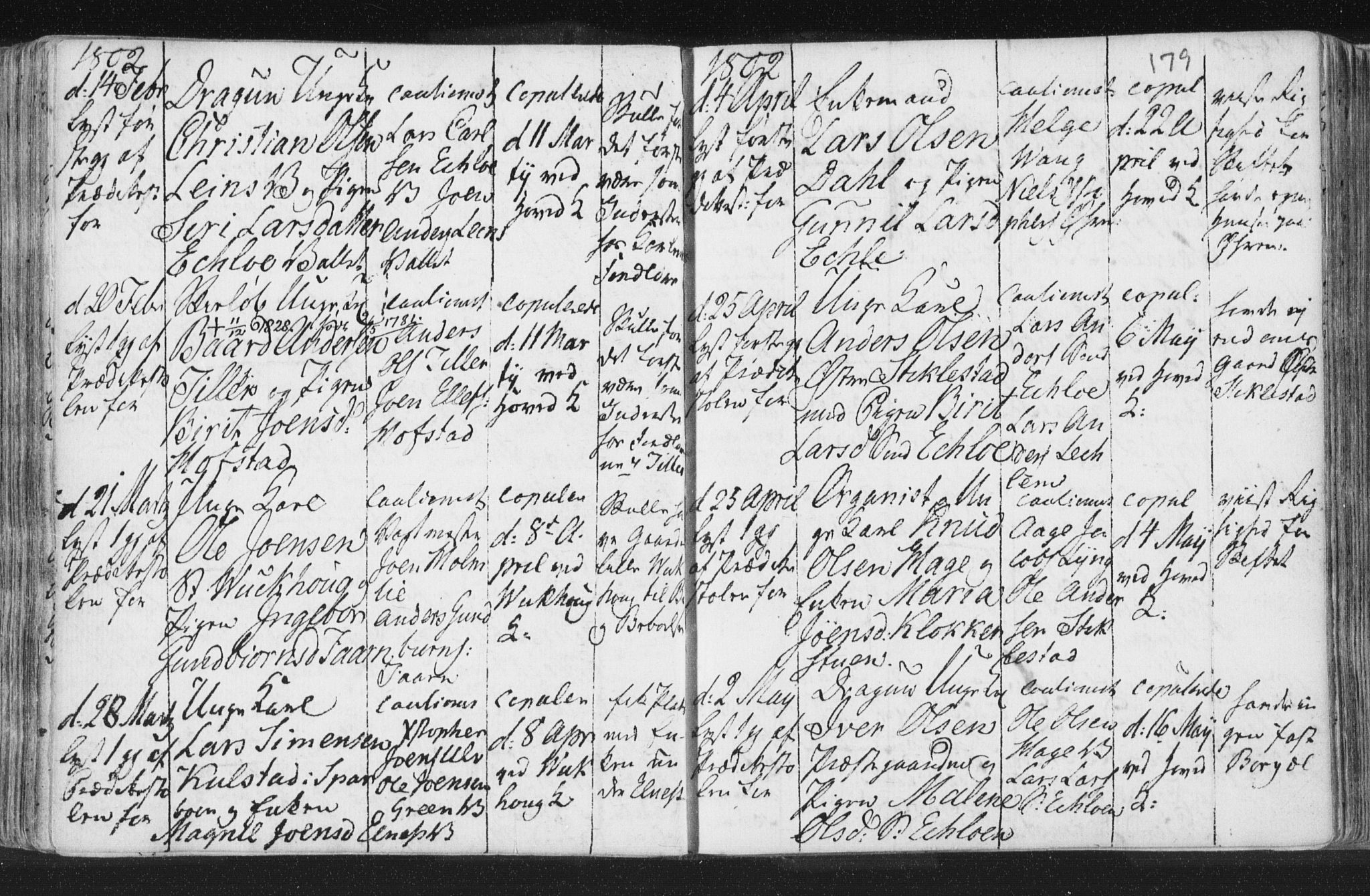 Ministerialprotokoller, klokkerbøker og fødselsregistre - Nord-Trøndelag, SAT/A-1458/723/L0232: Parish register (official) no. 723A03, 1781-1804, p. 179