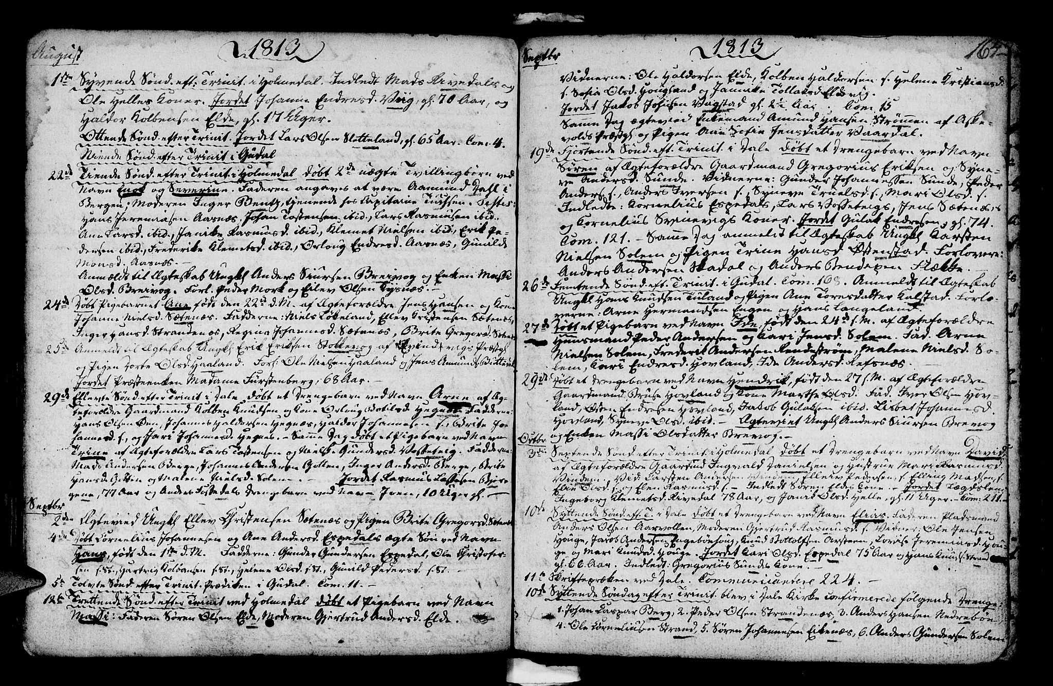 Fjaler sokneprestembete, SAB/A-79801/H/Haa/Haaa/L0003: Parish register (official) no. A 3, 1799-1814, p. 164
