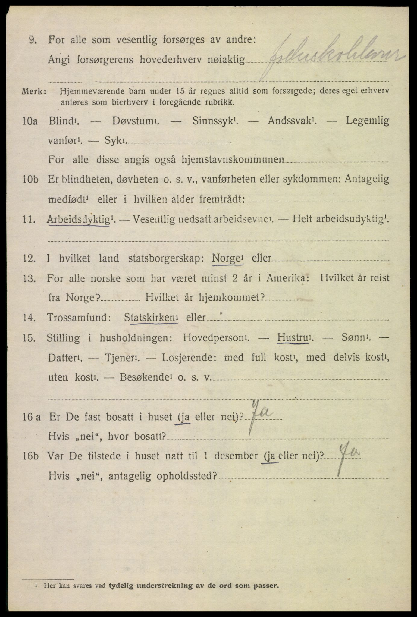 SAH, 1920 census for Gran, 1920, p. 1685