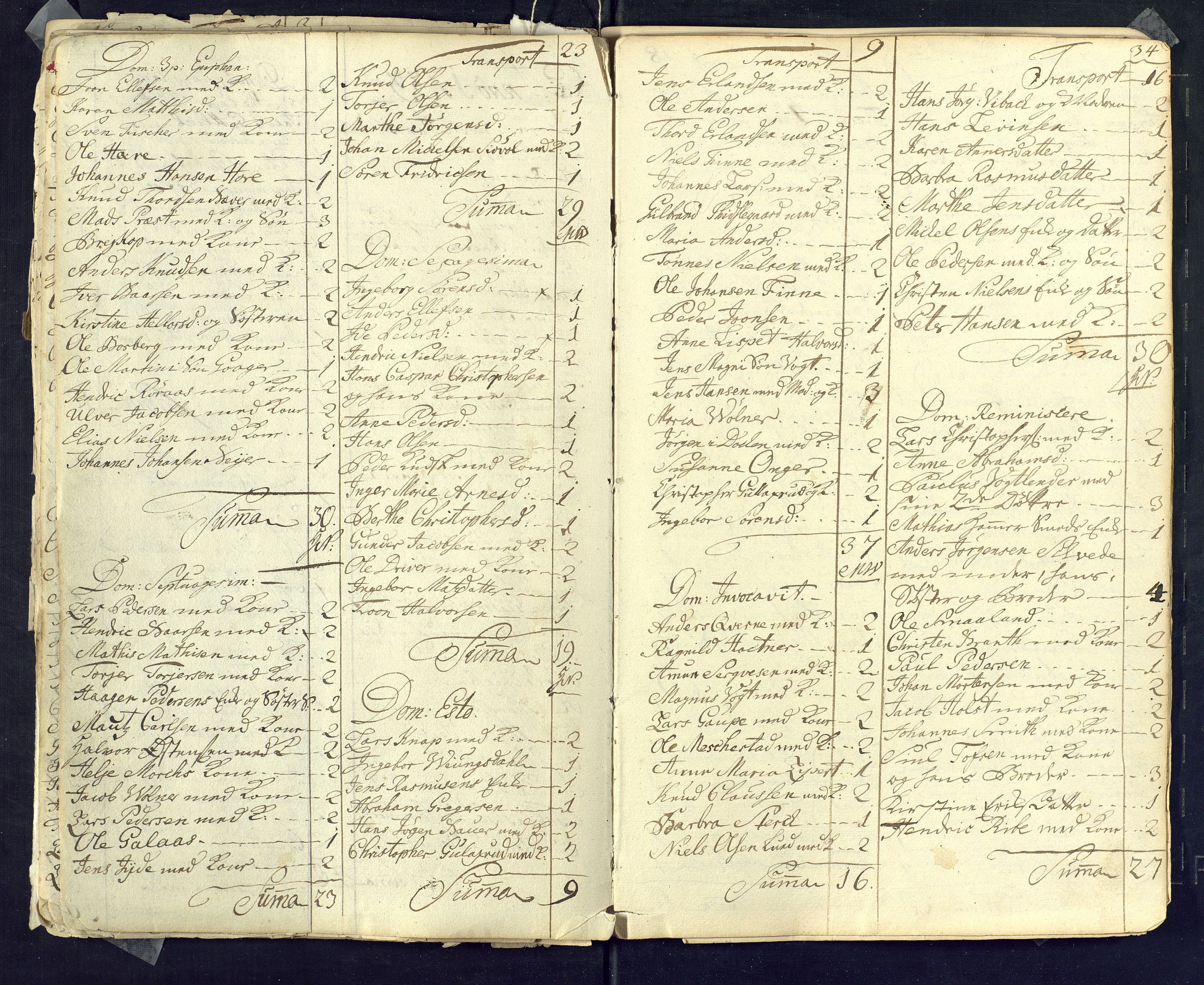 Kongsberg kirkebøker, AV/SAKO-A-22/M/Ma/L0001: Communicants register no. 1, 1731-1739, p. 34