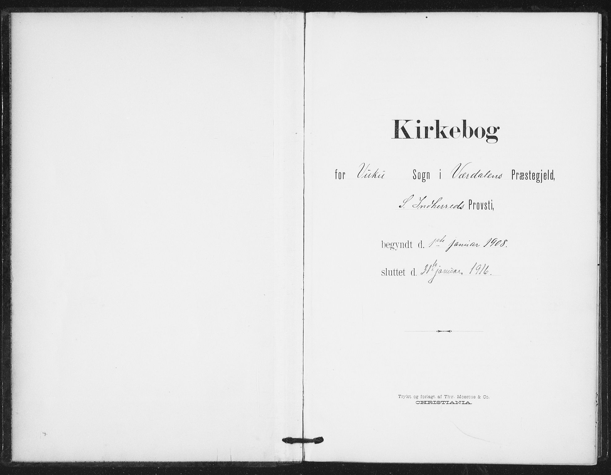 Ministerialprotokoller, klokkerbøker og fødselsregistre - Nord-Trøndelag, SAT/A-1458/724/L0264: Parish register (official) no. 724A02, 1908-1915