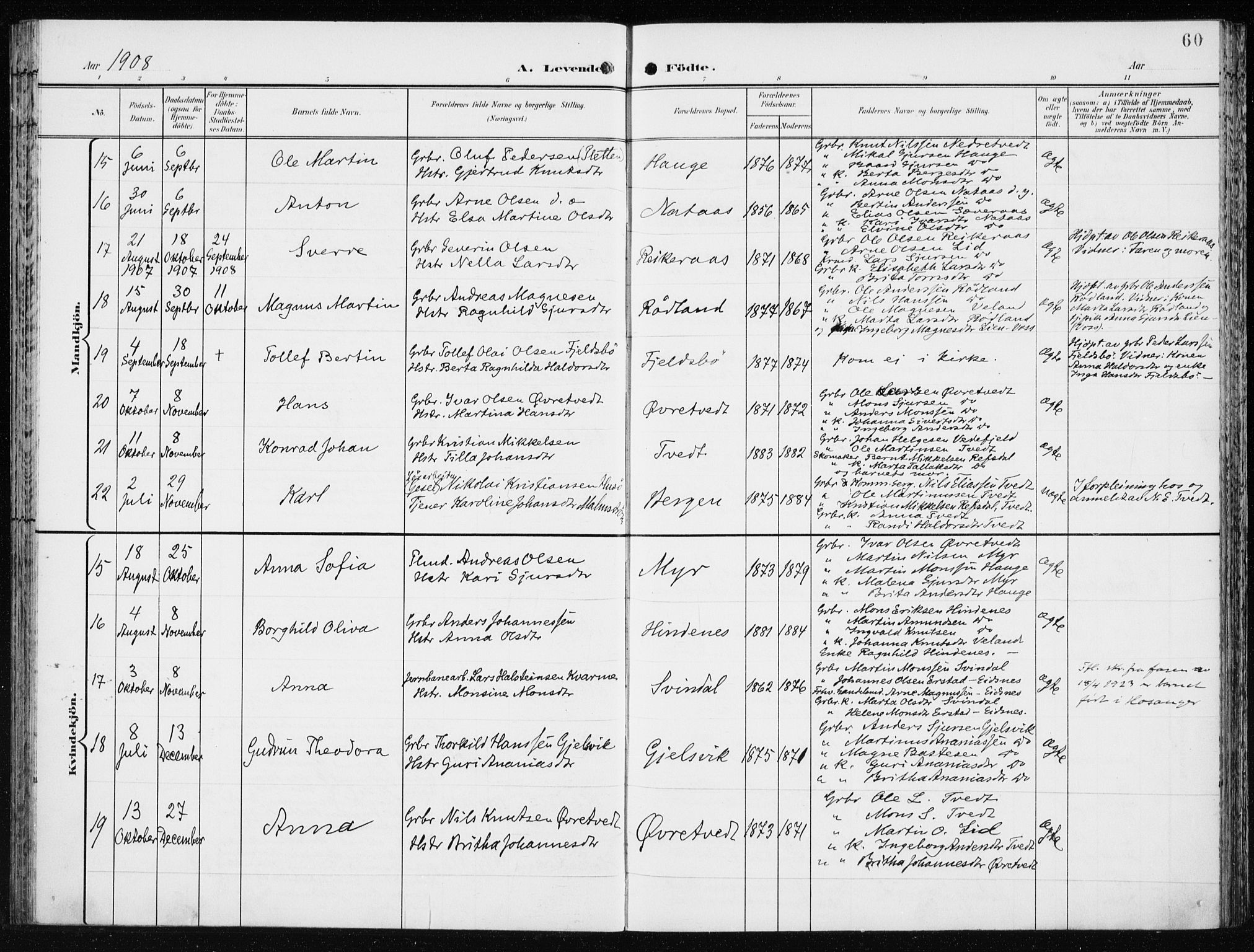 Lindås Sokneprestembete, SAB/A-76701/H/Haa: Parish register (official) no. F  2, 1897-1909, p. 60