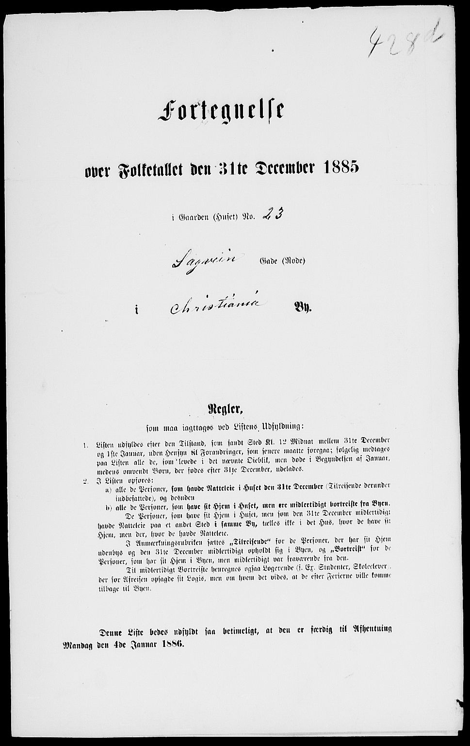 RA, 1885 census for 0301 Kristiania, 1885, p. 6681