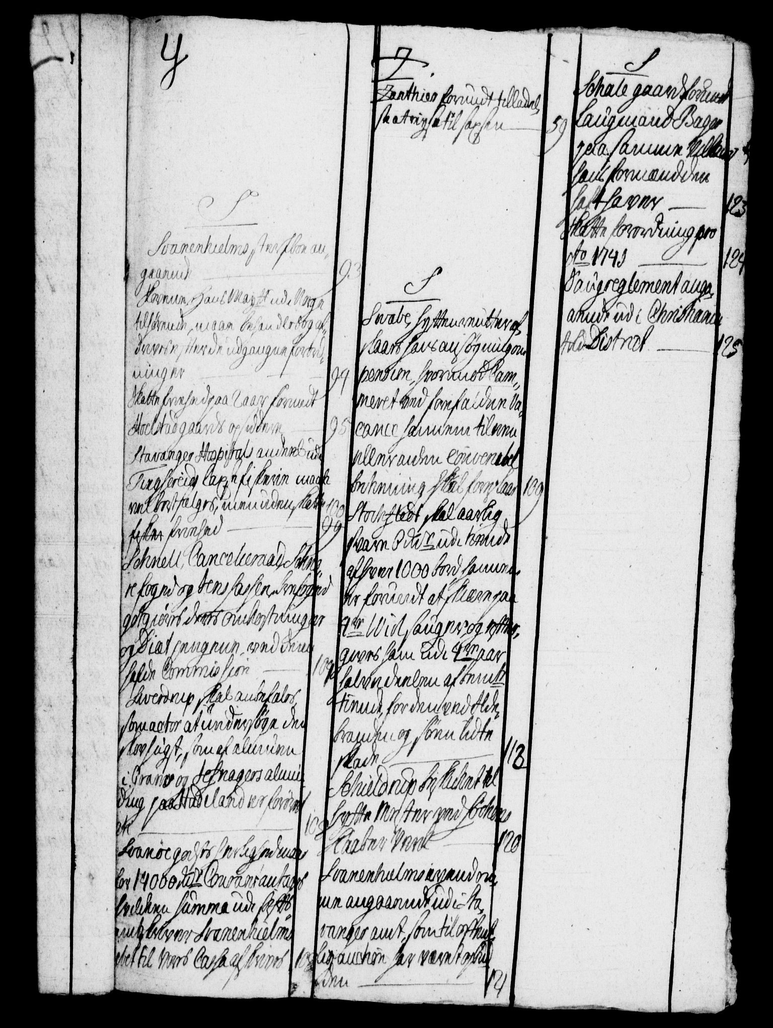 Rentekammeret, Kammerkanselliet, RA/EA-3111/G/Gf/Gfb/L0001: Register til norske relasjons- og resolusjonsprotokoller (merket RK 52.96), 1720-1749, p. 447