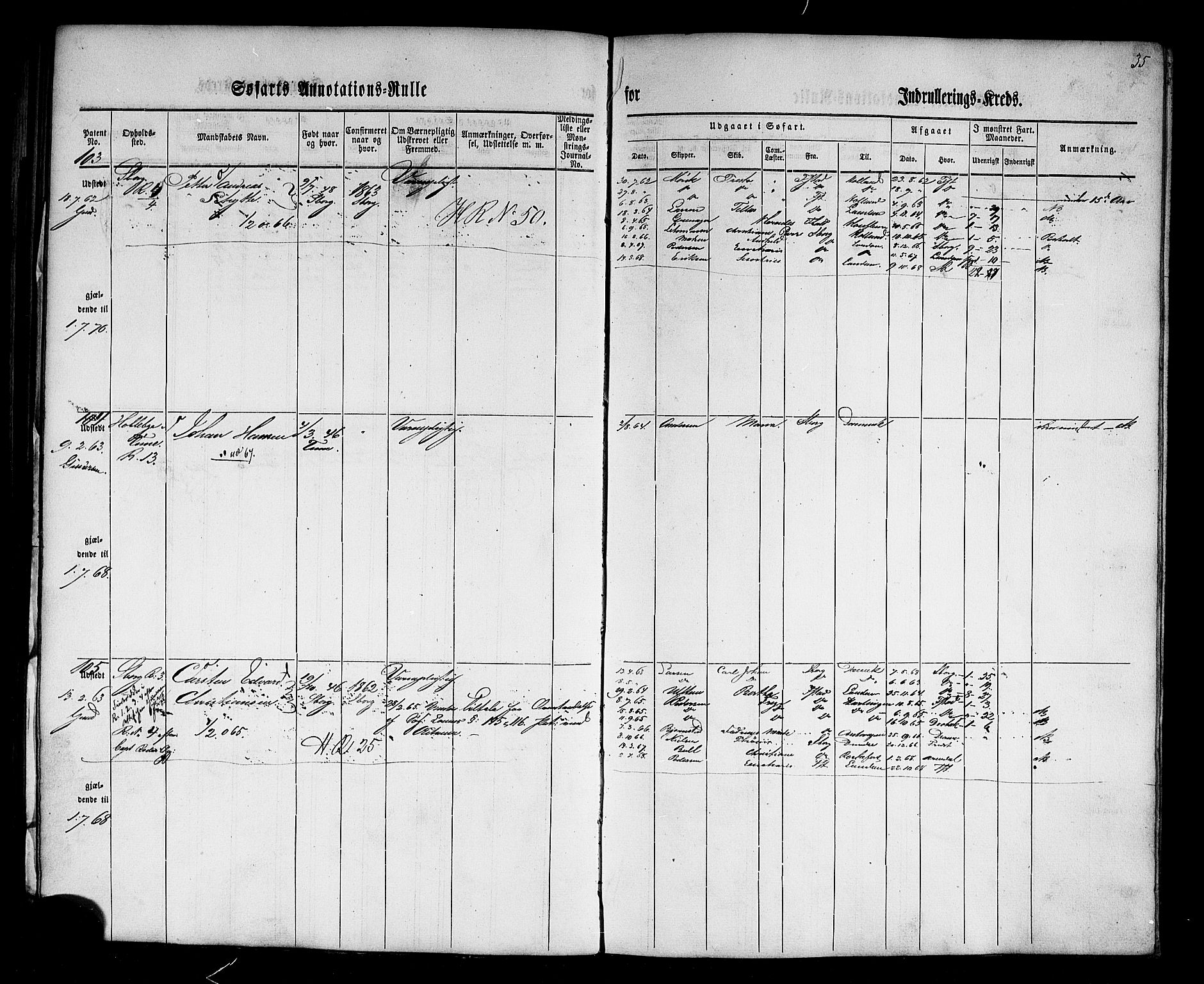 Sarpsborg mønstringskontor, AV/SAO-A-10569c/F/Fc/Fca/L0001: Annotasjonsrulle, 1860-1868, p. 39