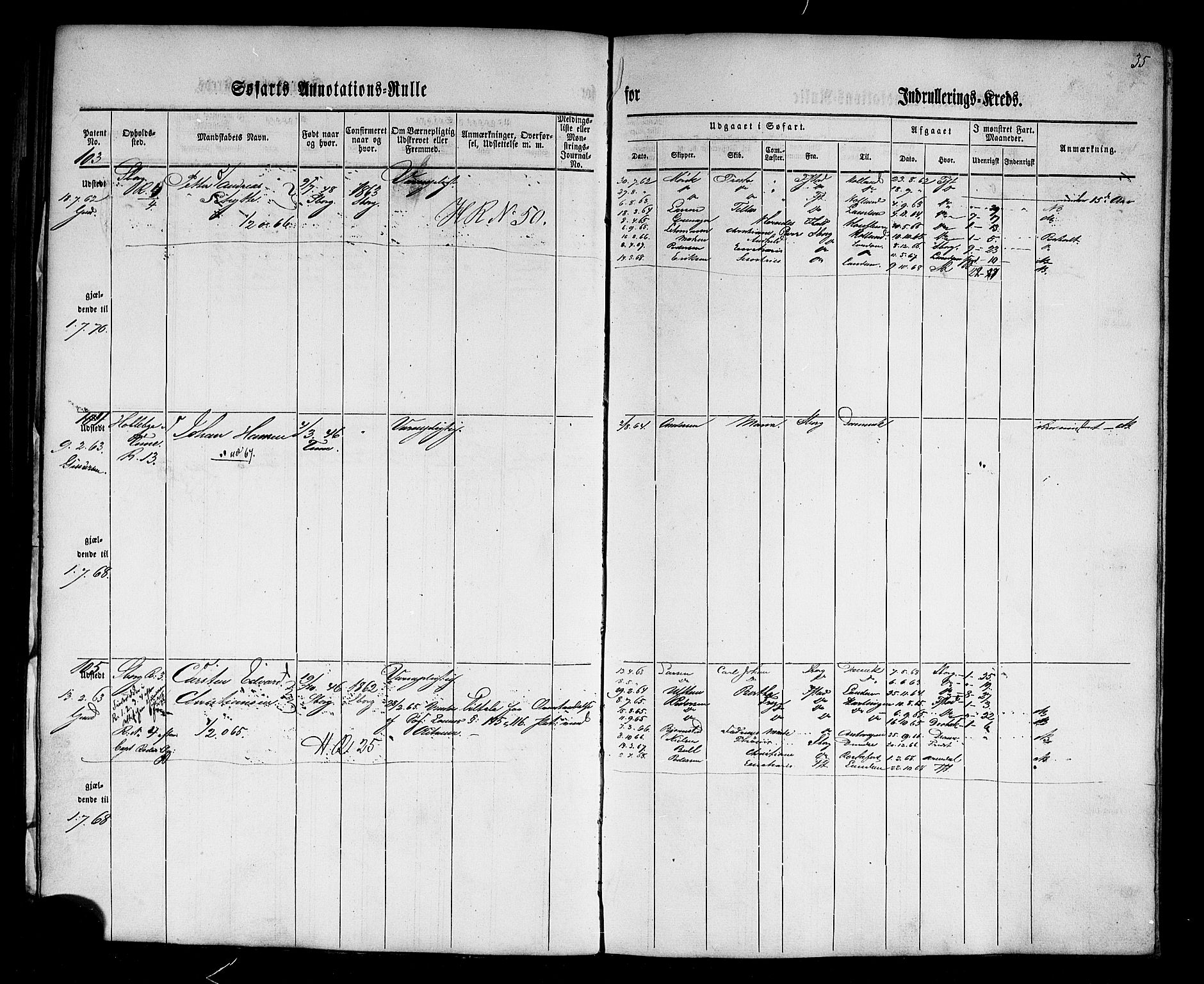 Sarpsborg mønstringskontor, SAO/A-10569c/F/Fc/Fca/L0001: Annotasjonsrulle, 1860-1868, p. 39