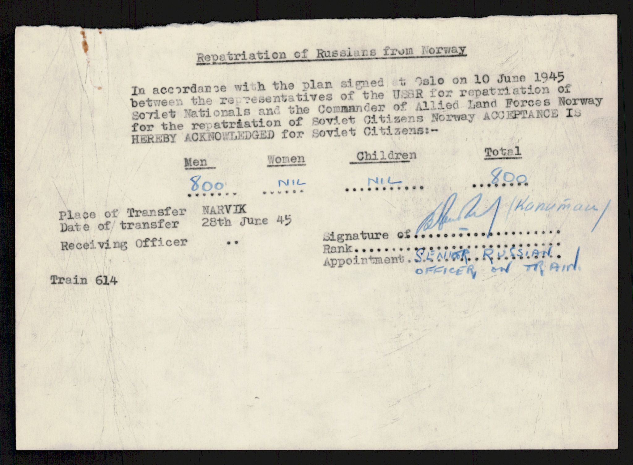 Flyktnings- og fangedirektoratet, Repatrieringskontoret, RA/S-1681/D/Db/L0016: Displaced Persons (DPs) og sivile tyskere, 1945-1948, p. 19