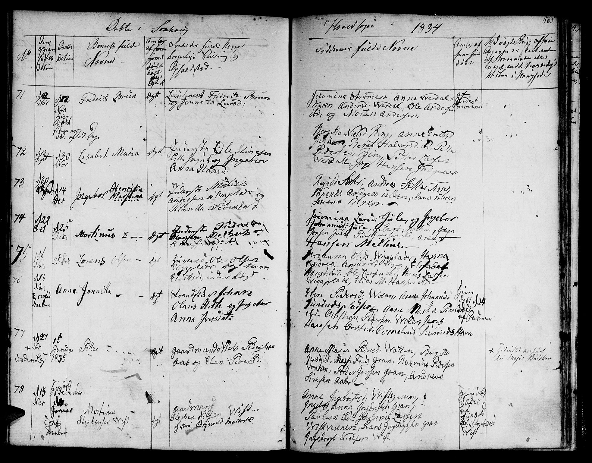 Ministerialprotokoller, klokkerbøker og fødselsregistre - Nord-Trøndelag, SAT/A-1458/730/L0277: Parish register (official) no. 730A06 /1, 1830-1839, p. 565