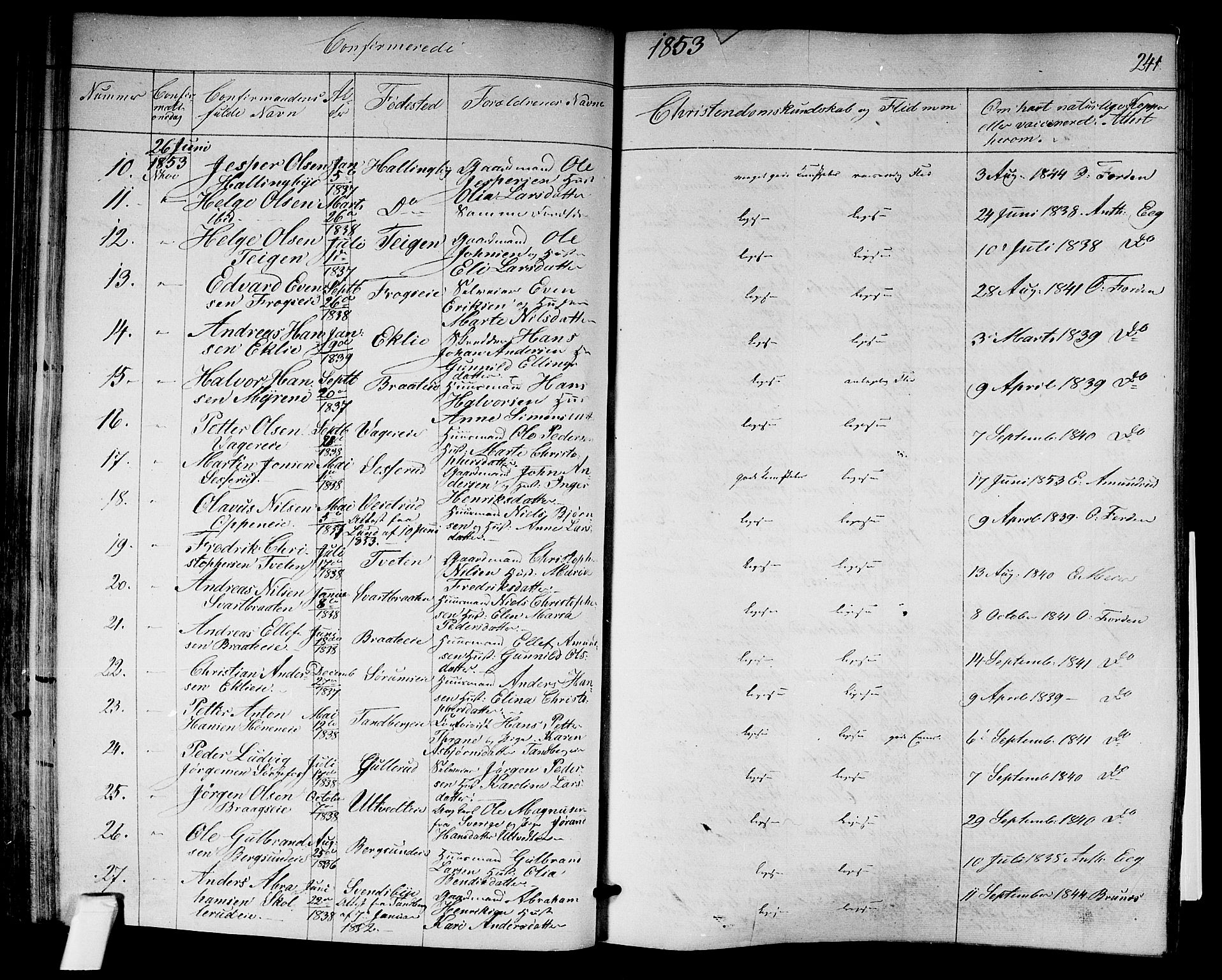 Norderhov kirkebøker, AV/SAKO-A-237/F/Fa/L0011: Parish register (official) no. 11, 1847-1856, p. 241