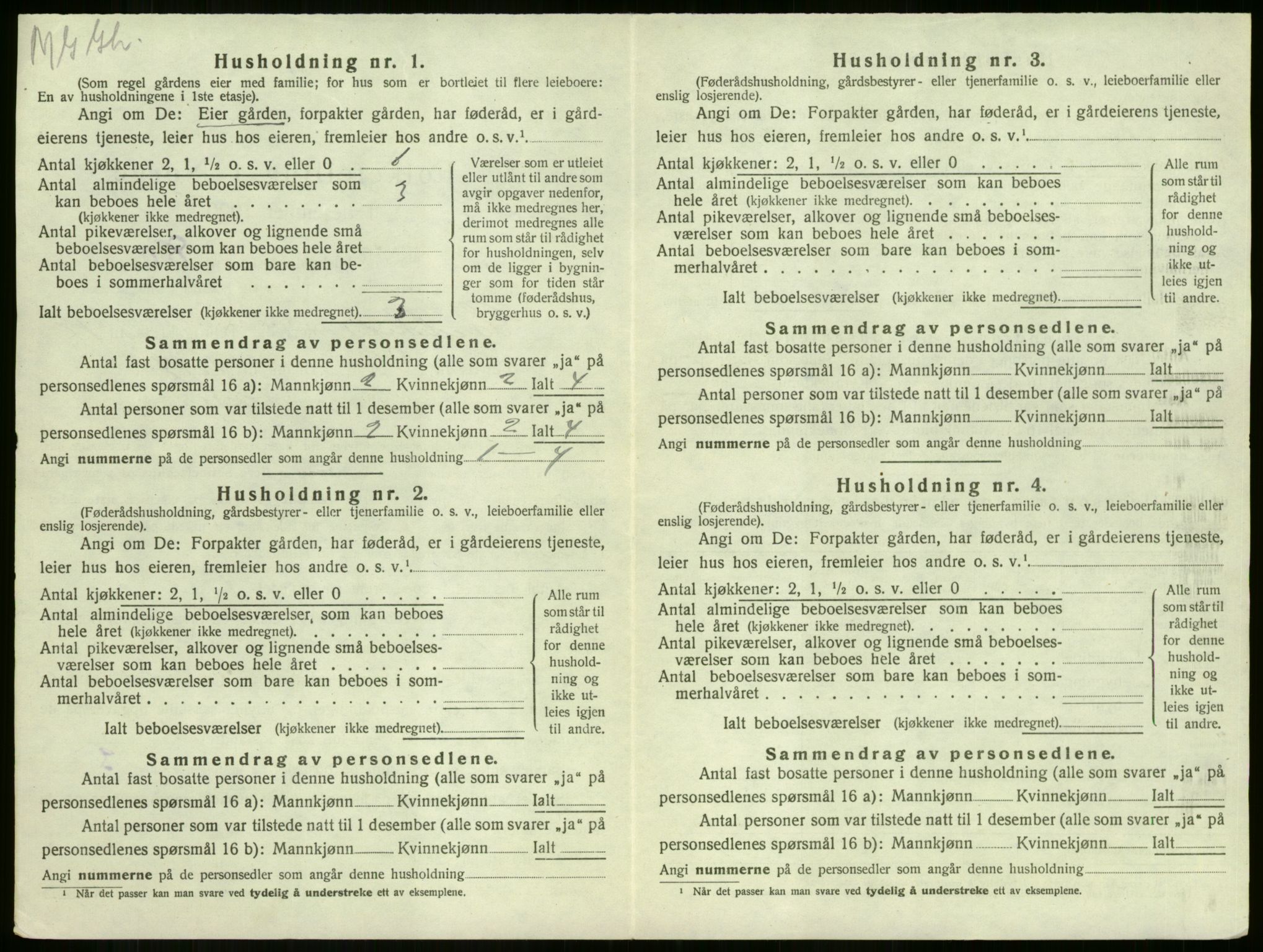 SAKO, 1920 census for Sandeherred, 1920, p. 2733