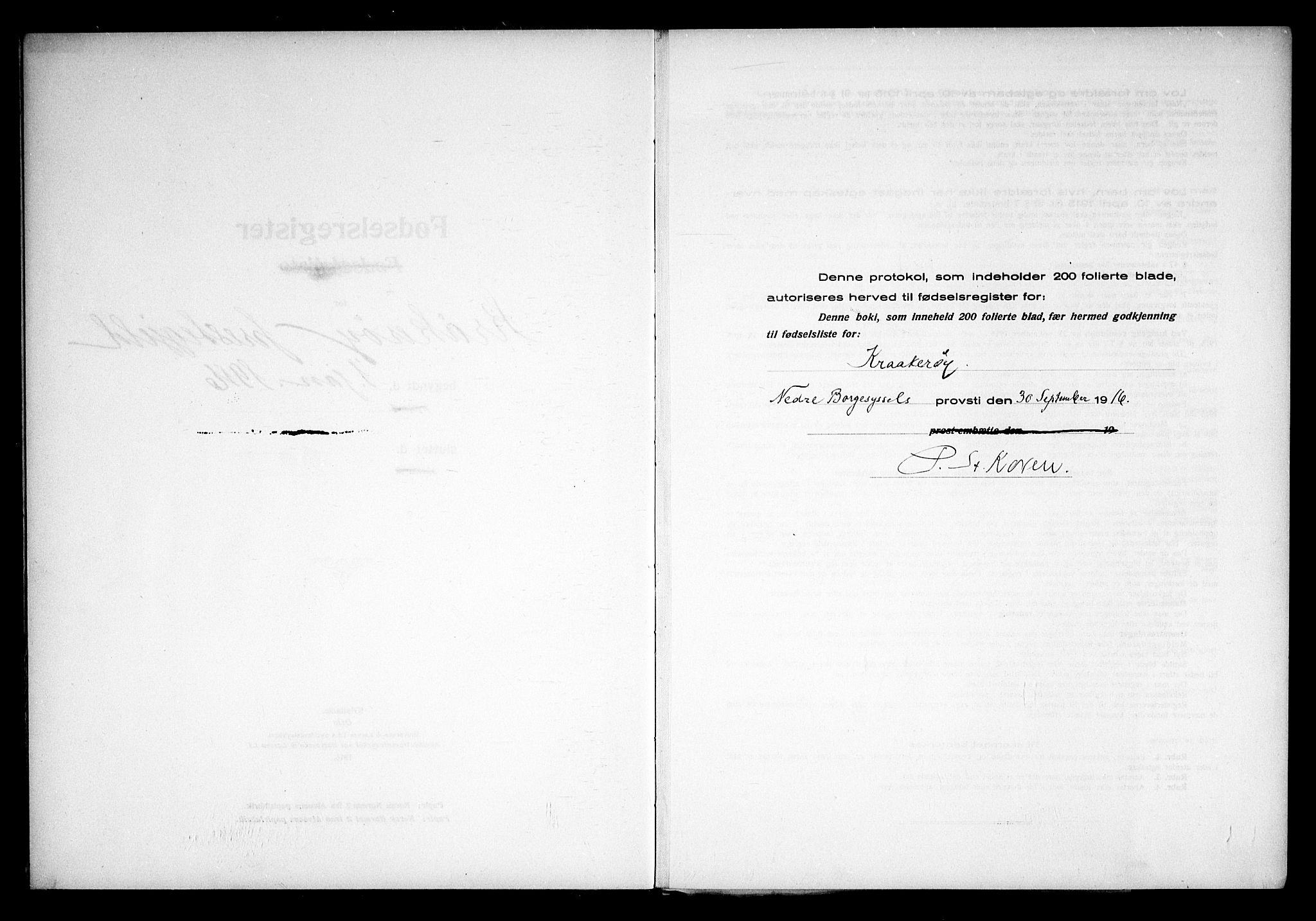 Kråkerøy prestekontor Kirkebøker, SAO/A-10912/J/Ja/L0001: Birth register no. 1, 1916-1938