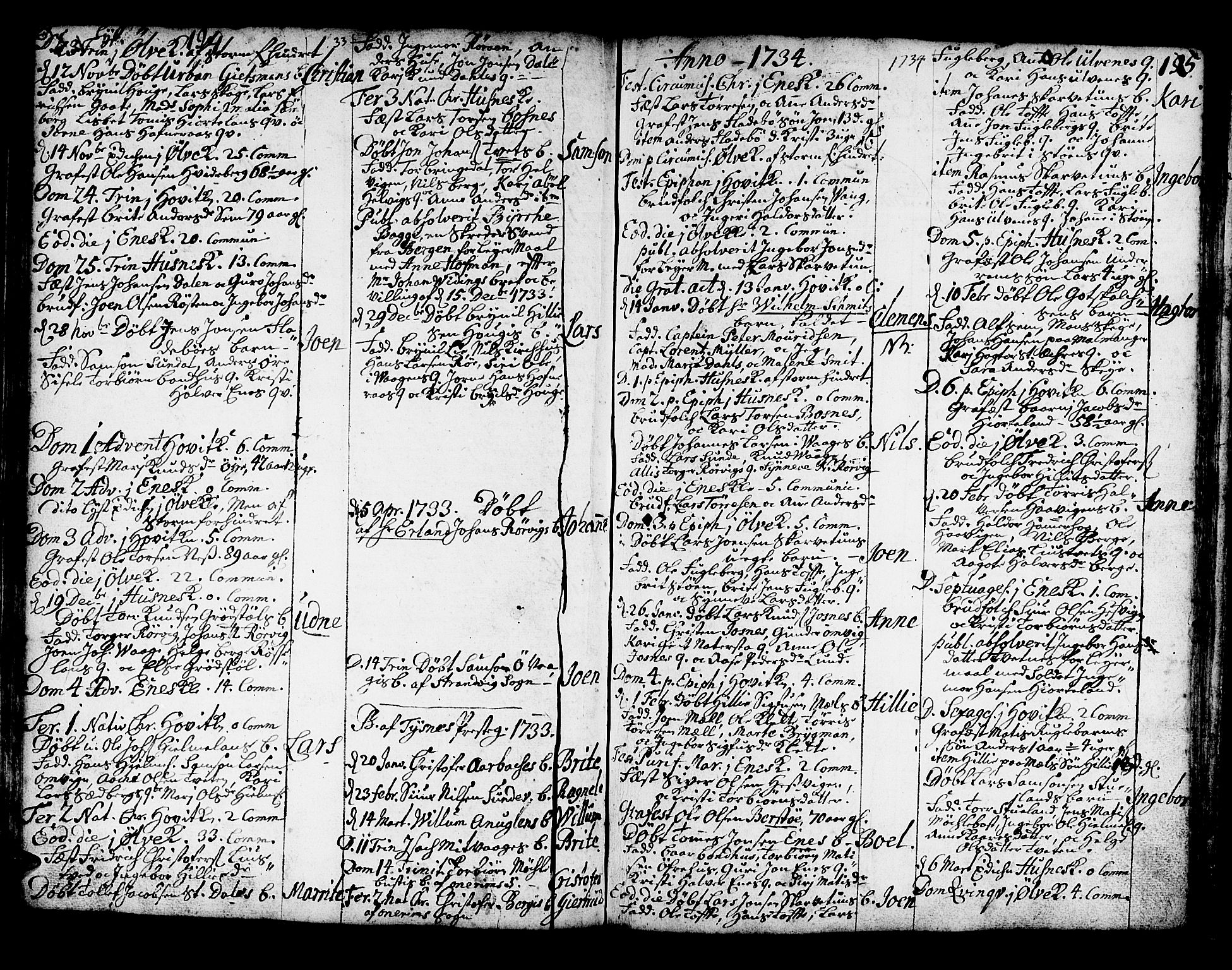 Kvinnherad sokneprestembete, SAB/A-76401/H/Haa: Parish register (official) no. A 2, 1710-1753, p. 194-195