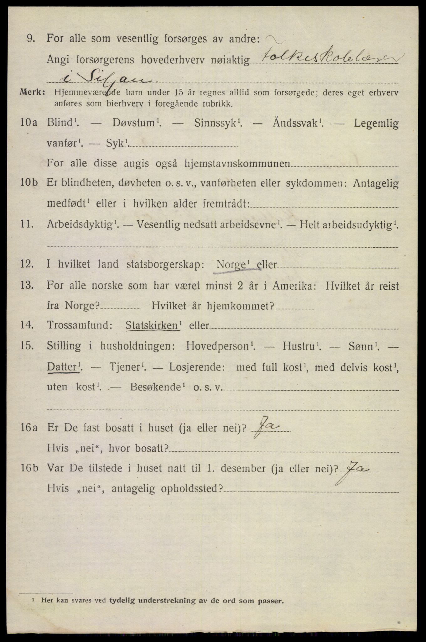 SAKO, 1920 census for Siljan, 1920, p. 2376