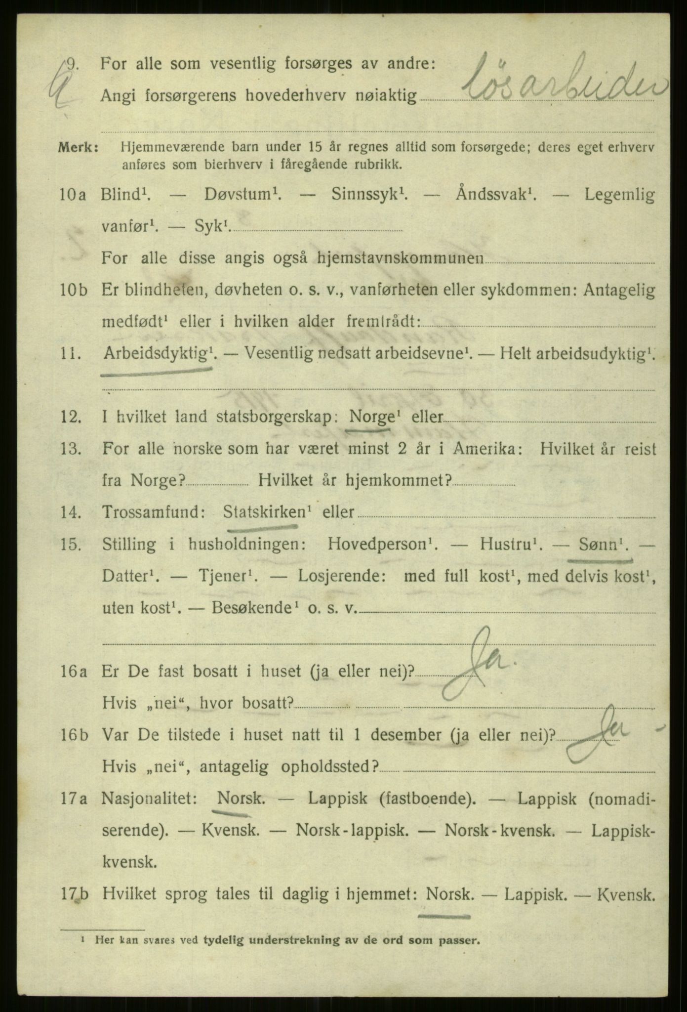 SATØ, 1920 census for Hammerfest, 1920, p. 7398