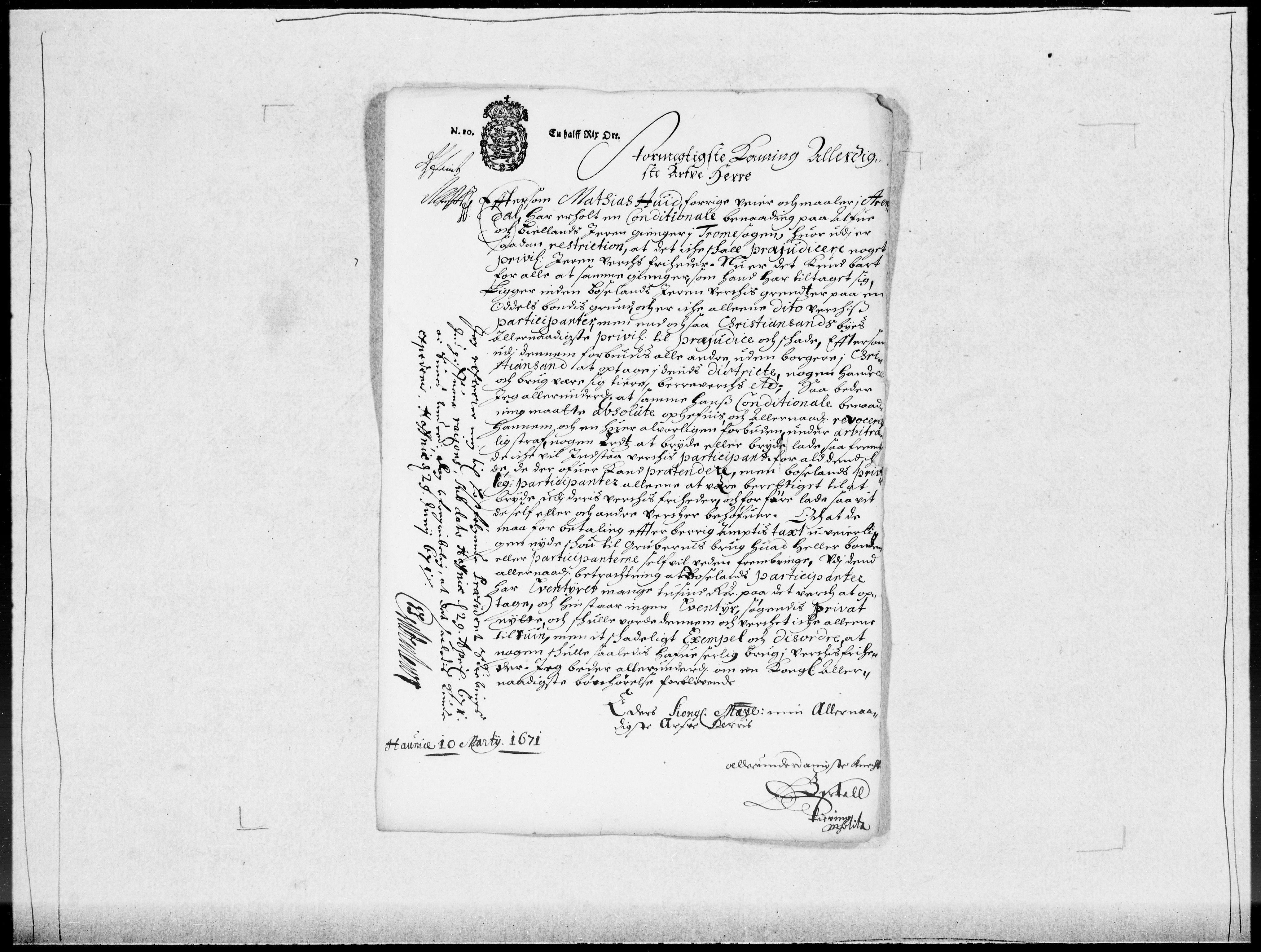 Danske Kanselli 1572-1799, AV/RA-EA-3023/F/Fc/Fcc/Fcca/L0031: Norske innlegg 1572-1799, 1671-1673, p. 82