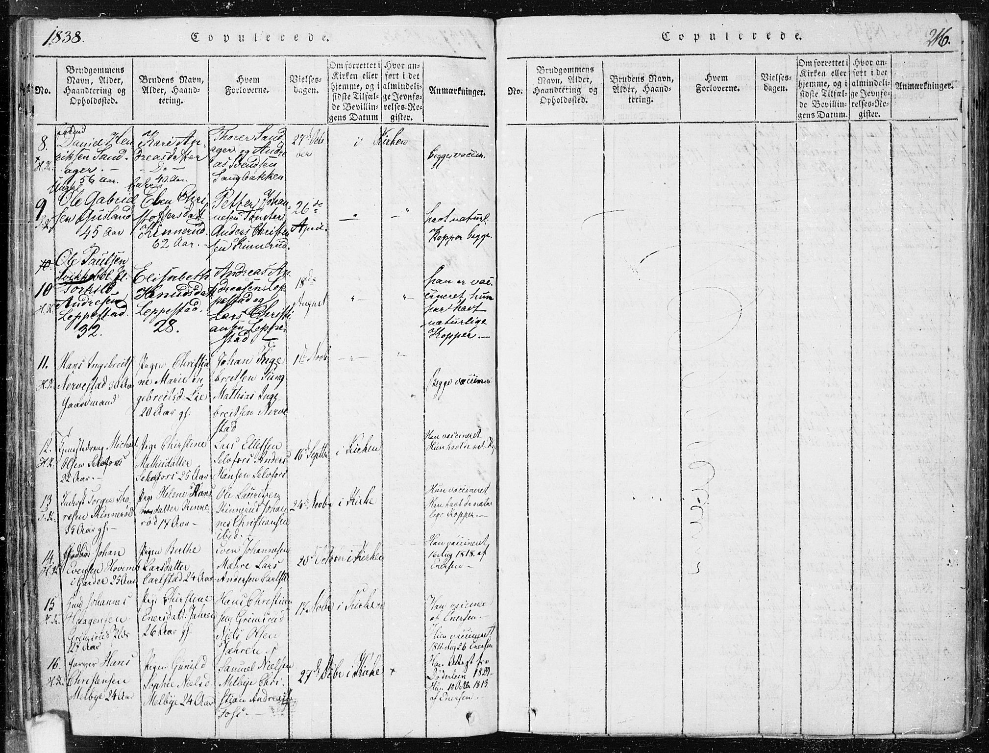 Hobøl prestekontor Kirkebøker, SAO/A-2002/F/Fa/L0002: Parish register (official) no. I 2, 1814-1841, p. 216
