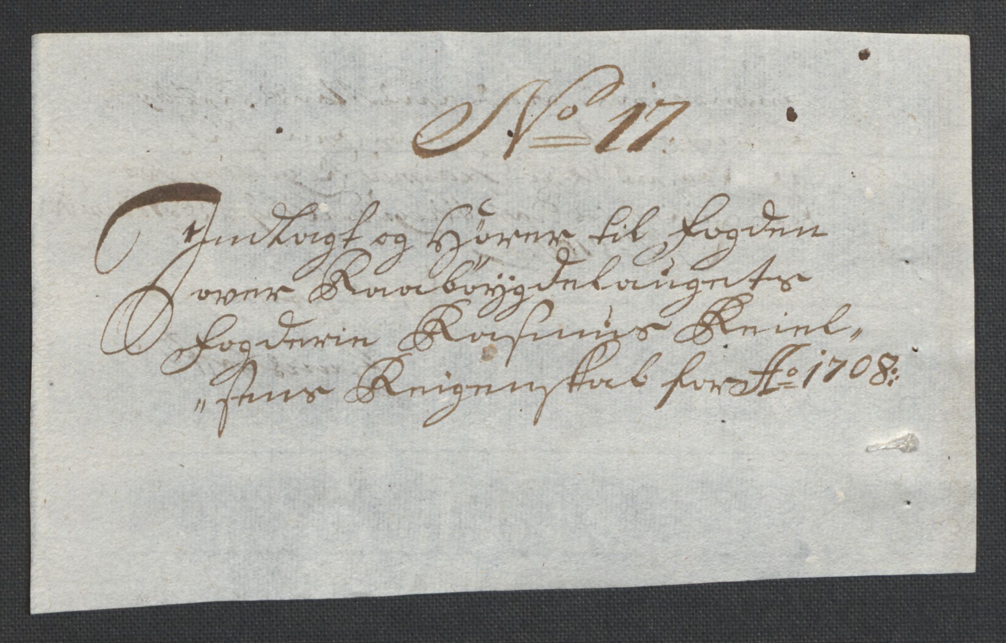 Rentekammeret inntil 1814, Reviderte regnskaper, Fogderegnskap, AV/RA-EA-4092/R40/L2448: Fogderegnskap Råbyggelag, 1706-1708, p. 362