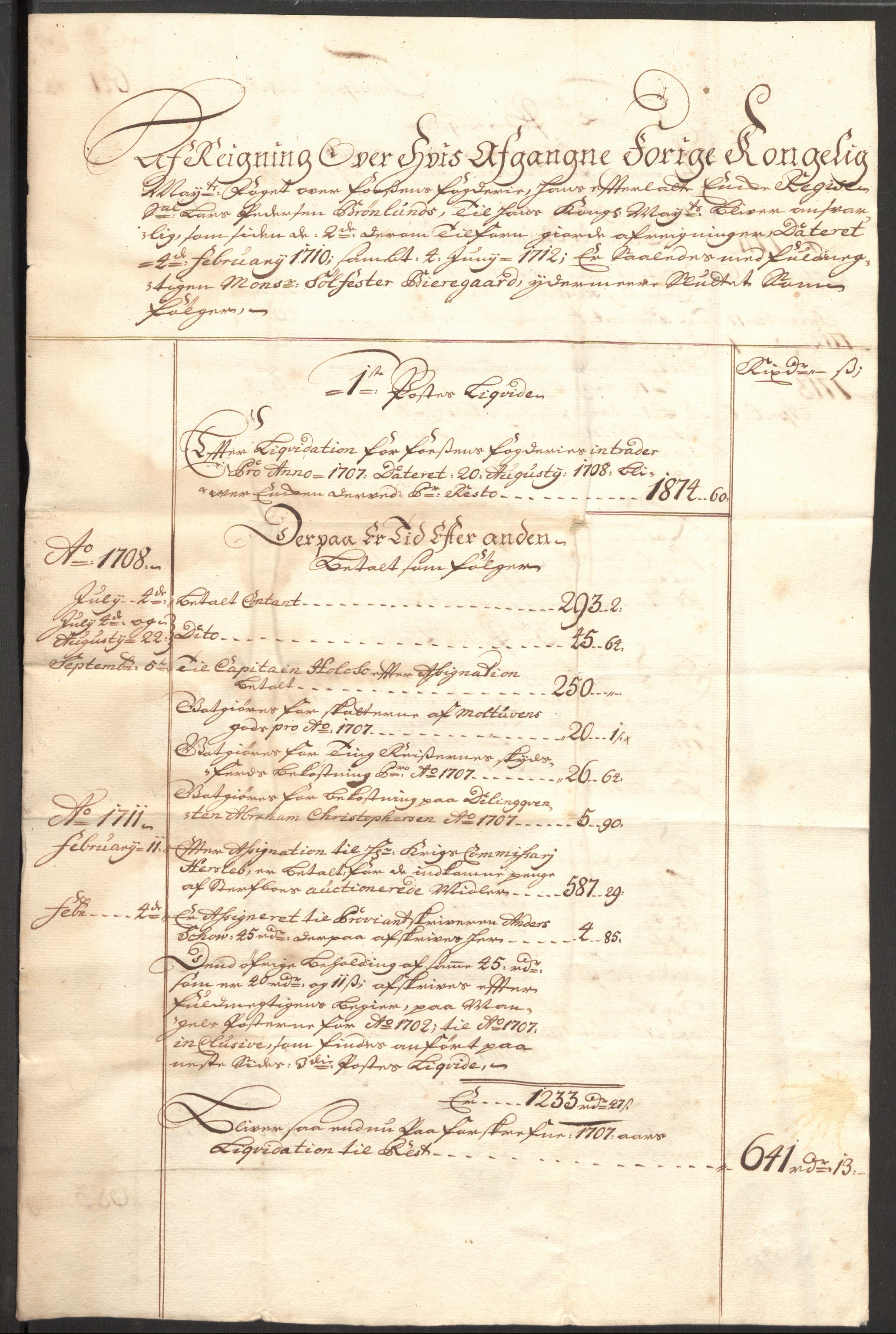 Rentekammeret inntil 1814, Reviderte regnskaper, Fogderegnskap, RA/EA-4092/R57/L3857: Fogderegnskap Fosen, 1706-1707, p. 498