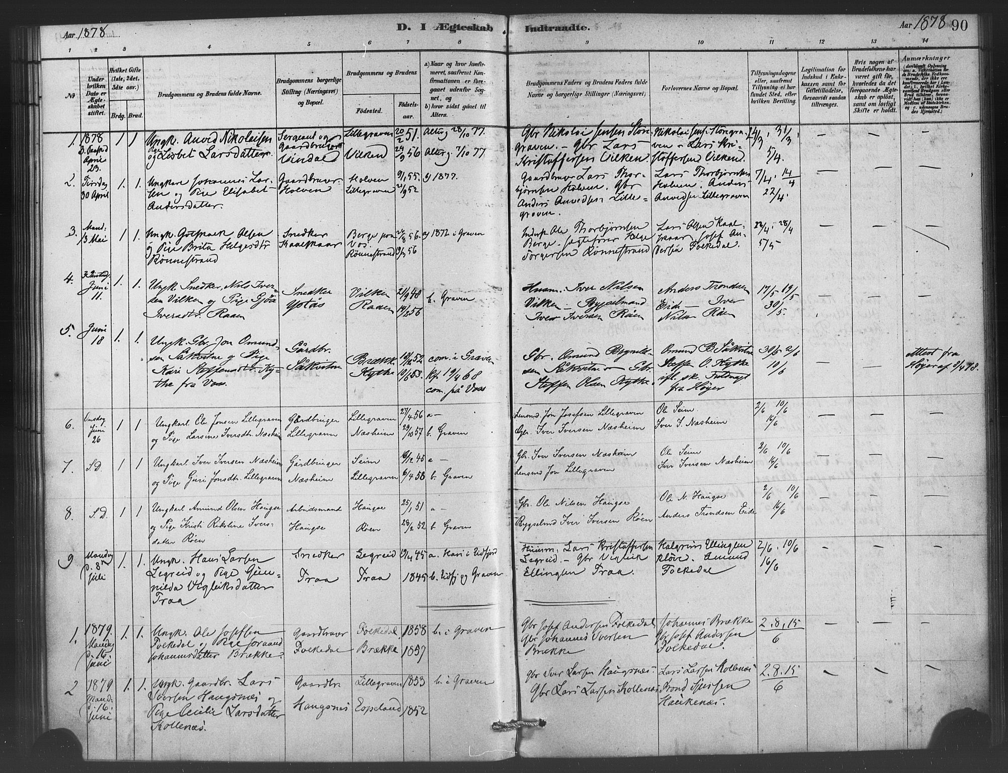 Ulvik sokneprestembete, SAB/A-78801/H/Haa: Parish register (official) no. C 1, 1878-1903, p. 90