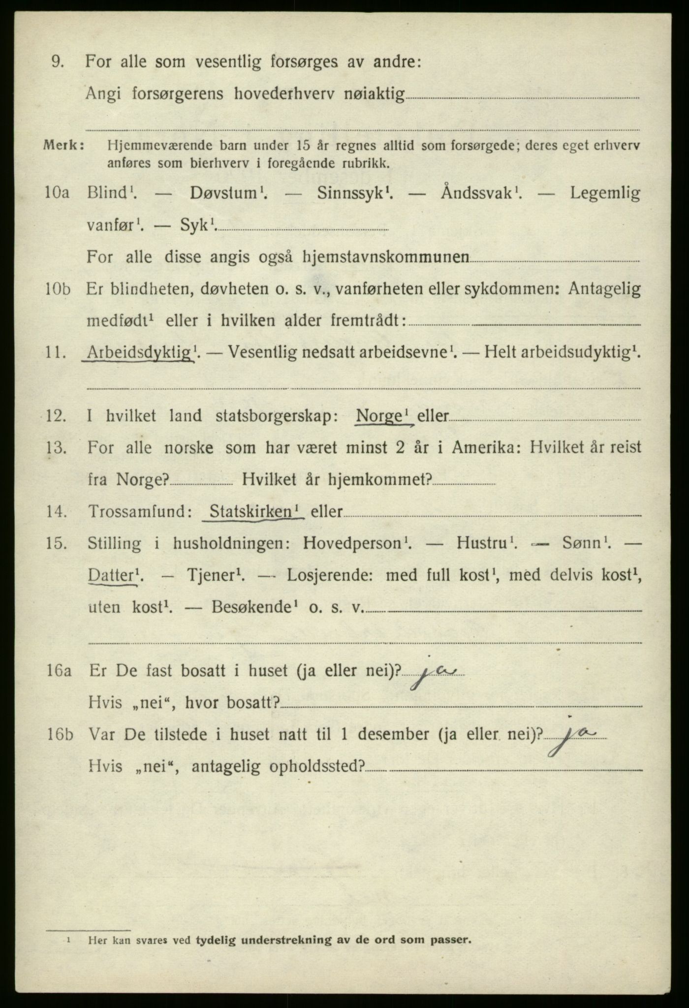 SAB, 1920 census for Stryn, 1920, p. 3229