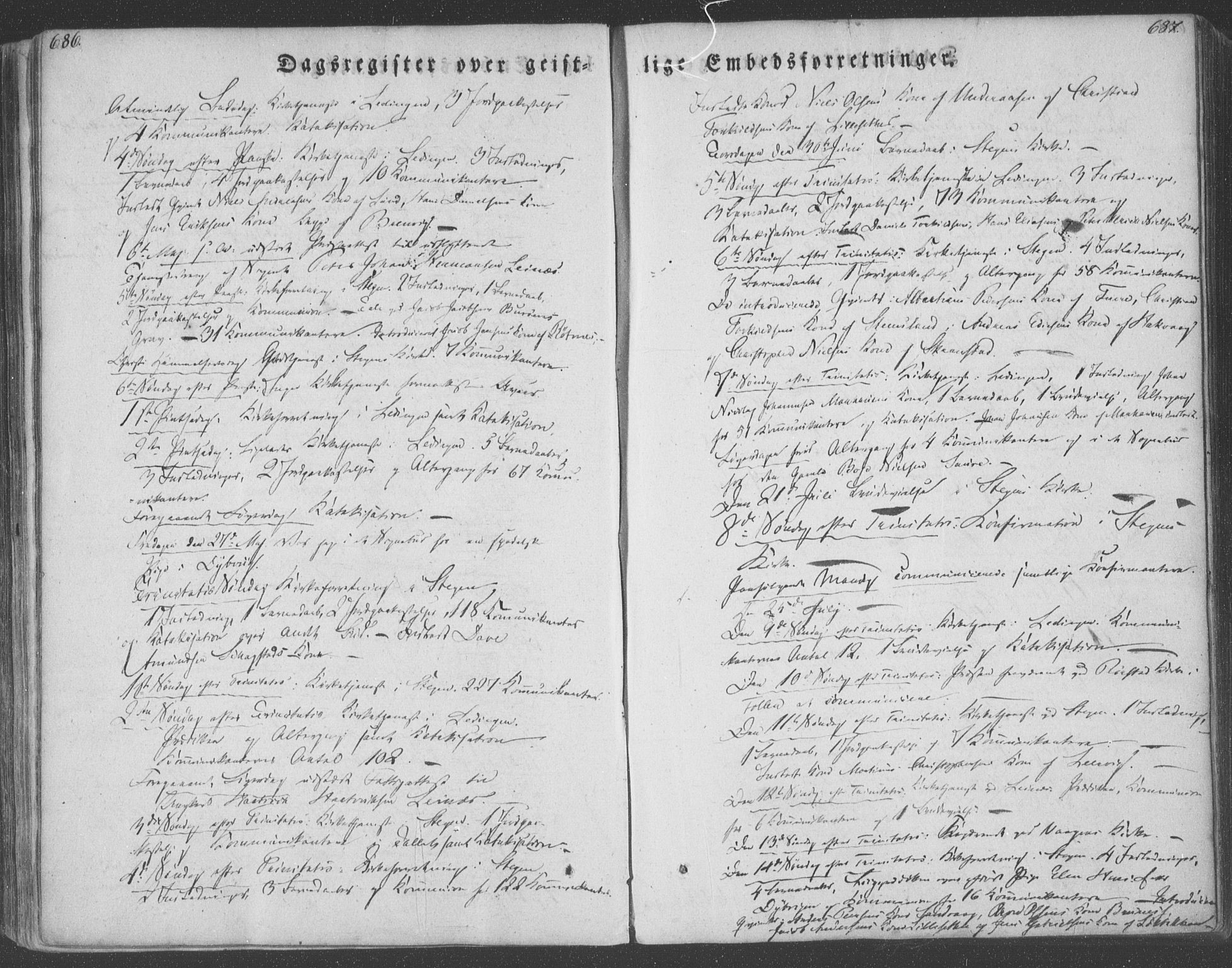 Ministerialprotokoller, klokkerbøker og fødselsregistre - Nordland, AV/SAT-A-1459/855/L0799: Parish register (official) no. 855A07, 1834-1852, p. 686-687
