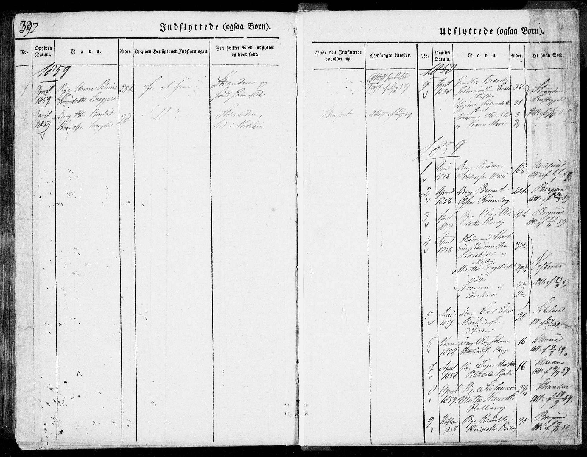 Ministerialprotokoller, klokkerbøker og fødselsregistre - Møre og Romsdal, SAT/A-1454/519/L0248: Parish register (official) no. 519A07, 1829-1860, p. 392