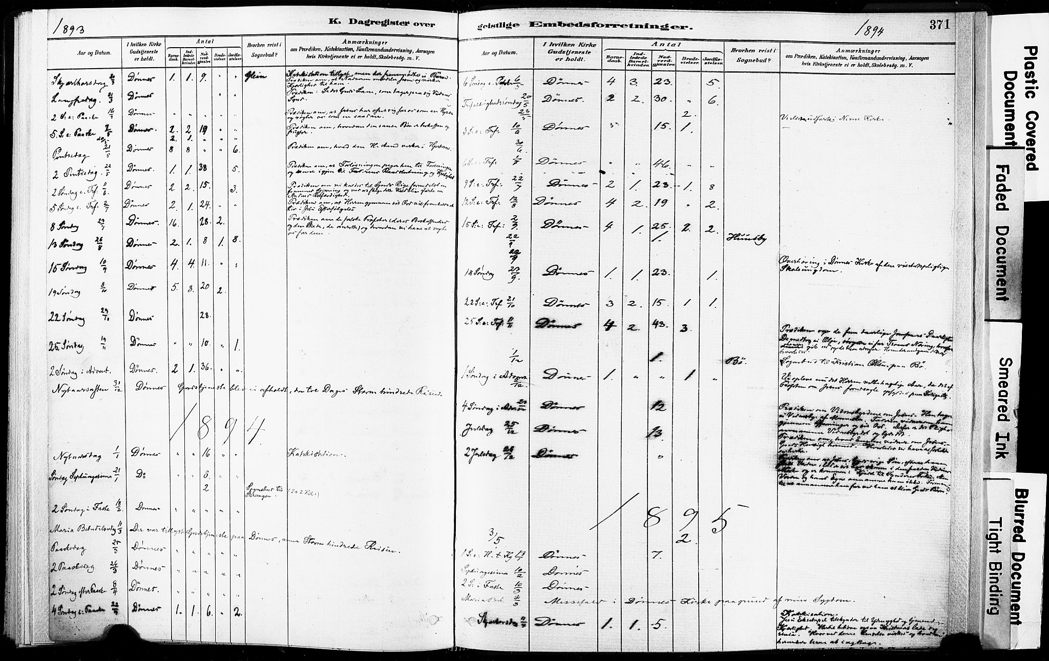 Ministerialprotokoller, klokkerbøker og fødselsregistre - Nordland, AV/SAT-A-1459/835/L0526: Parish register (official) no. 835A03II, 1881-1910, p. 371