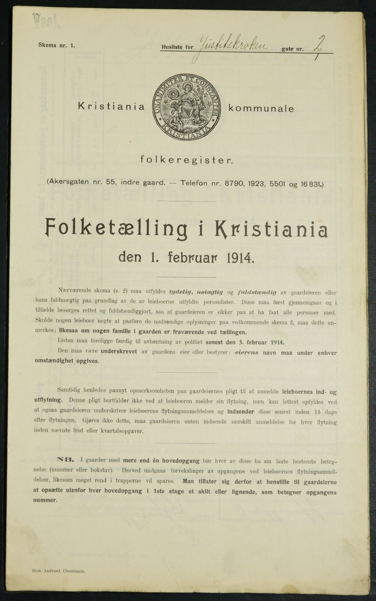 OBA, Municipal Census 1914 for Kristiania, 1914, p. 47656