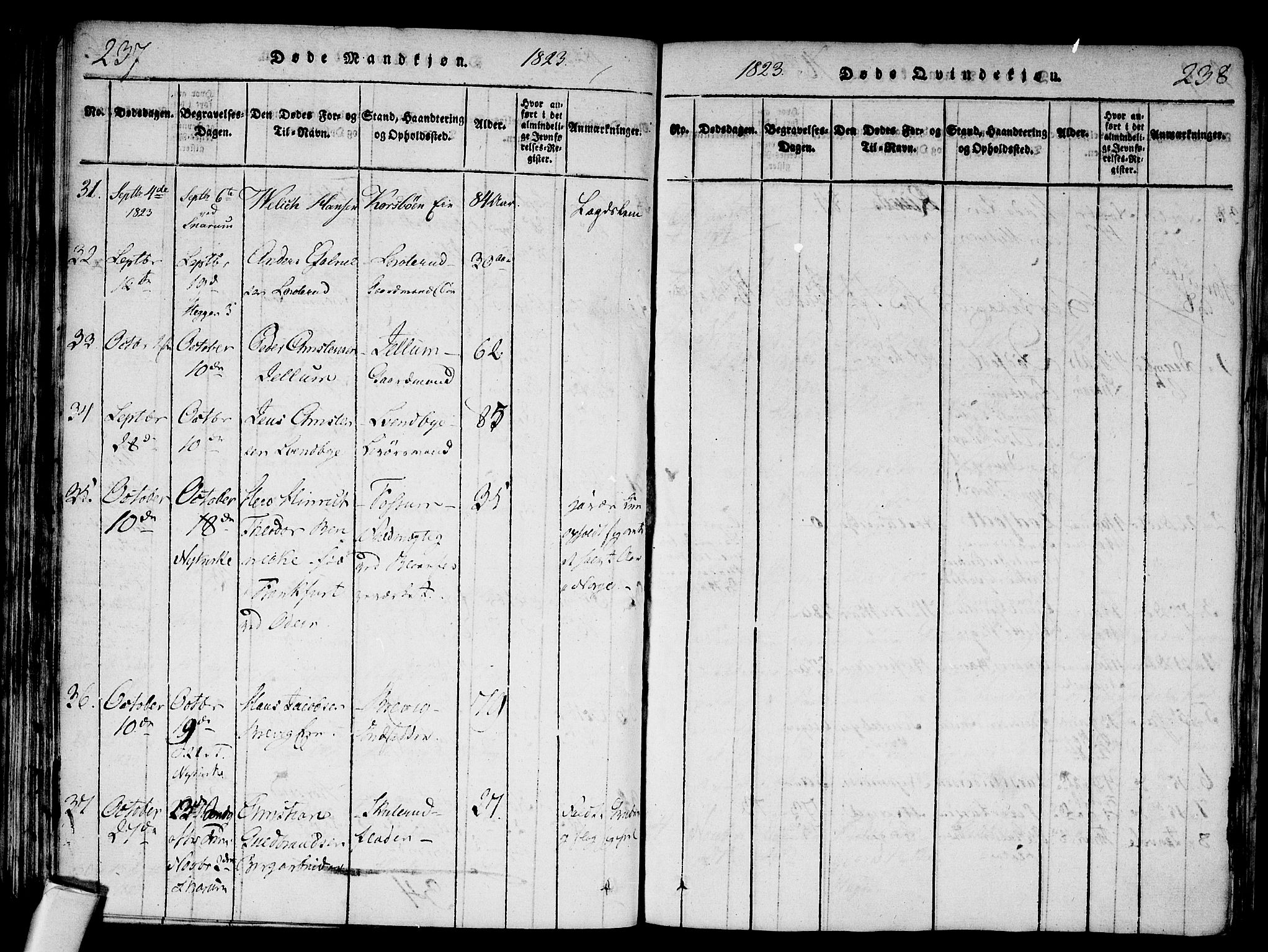 Modum kirkebøker, AV/SAKO-A-234/F/Fa/L0004: Parish register (official) no. 4, 1818-1824, p. 237-238