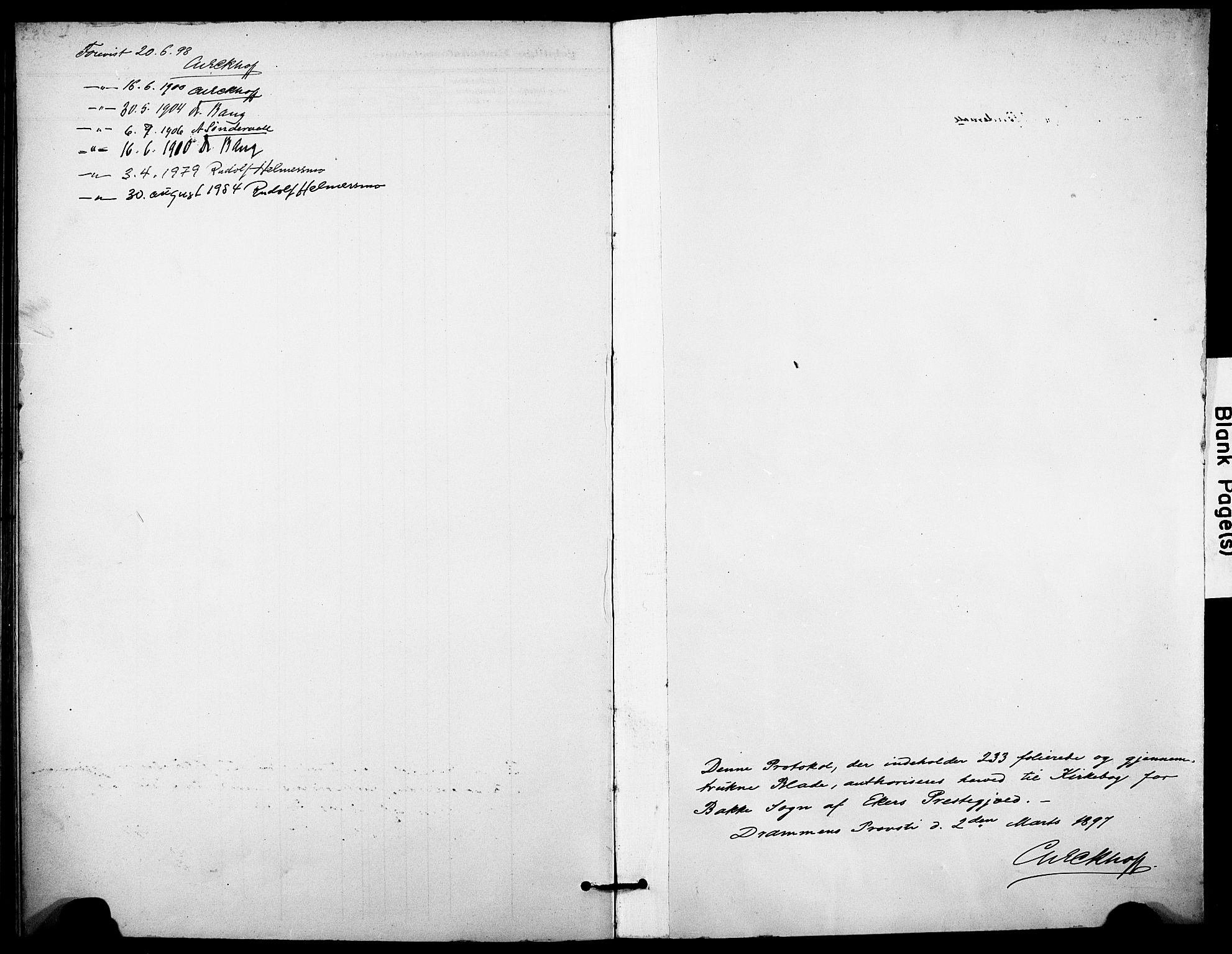 Eiker kirkebøker, SAKO/A-4/F/Fc/L0003: Parish register (official) no. III 3, 1897-1981