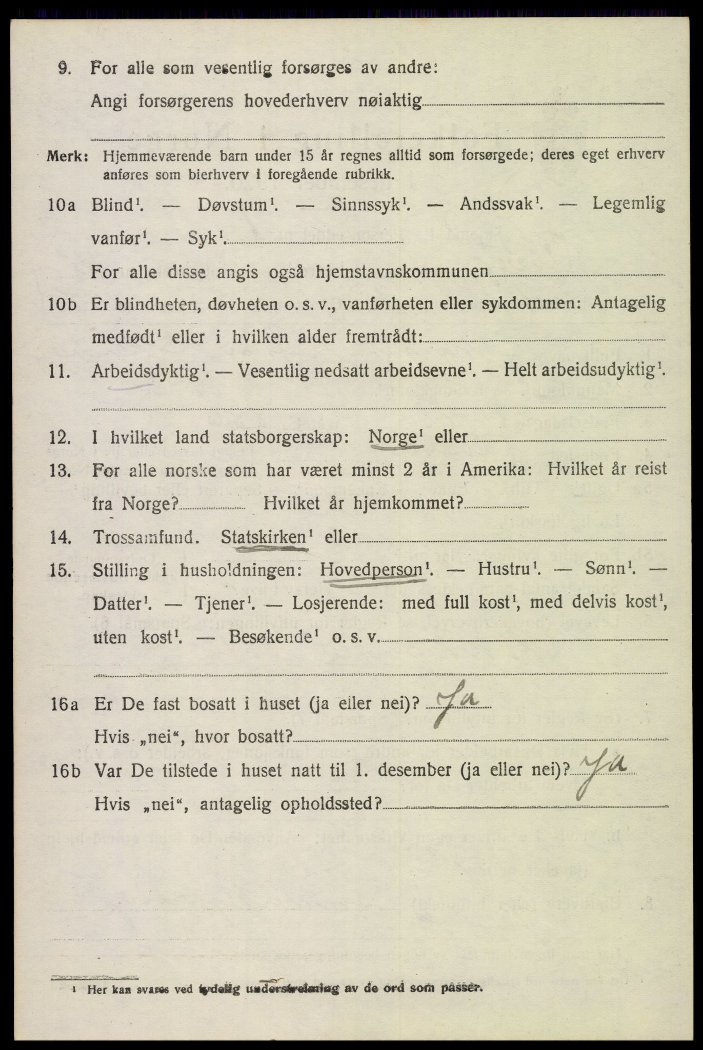 SAH, 1920 census for Fåberg, 1920, p. 15325