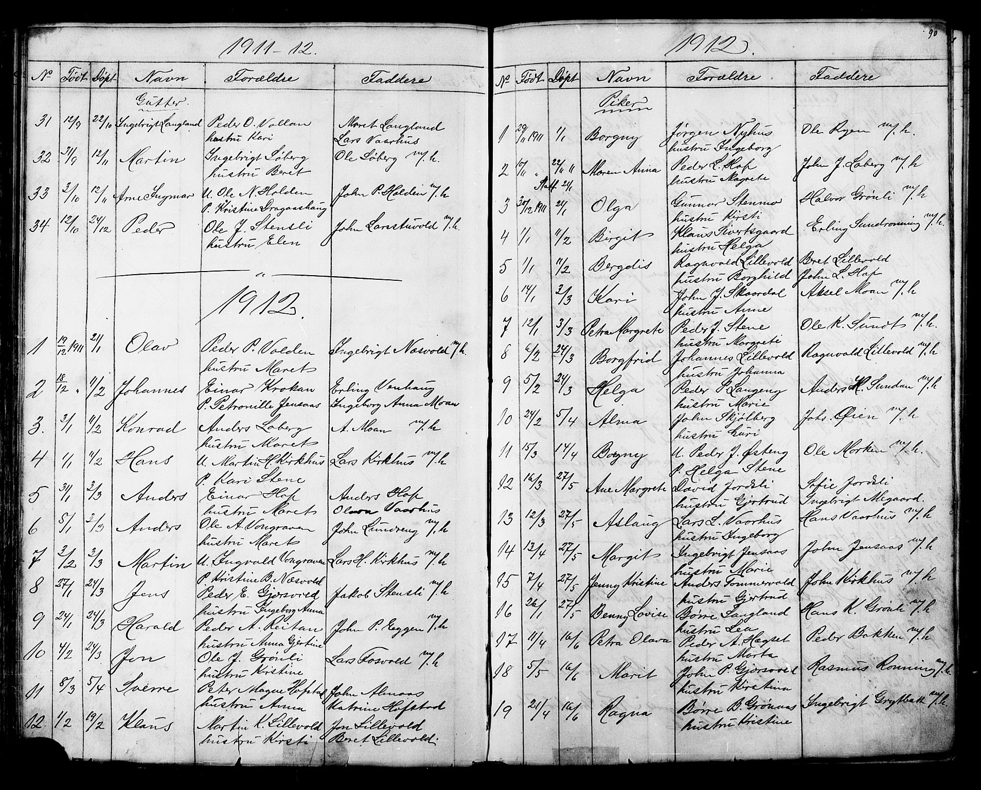 Ministerialprotokoller, klokkerbøker og fødselsregistre - Sør-Trøndelag, SAT/A-1456/686/L0985: Parish register (copy) no. 686C01, 1871-1933, p. 90