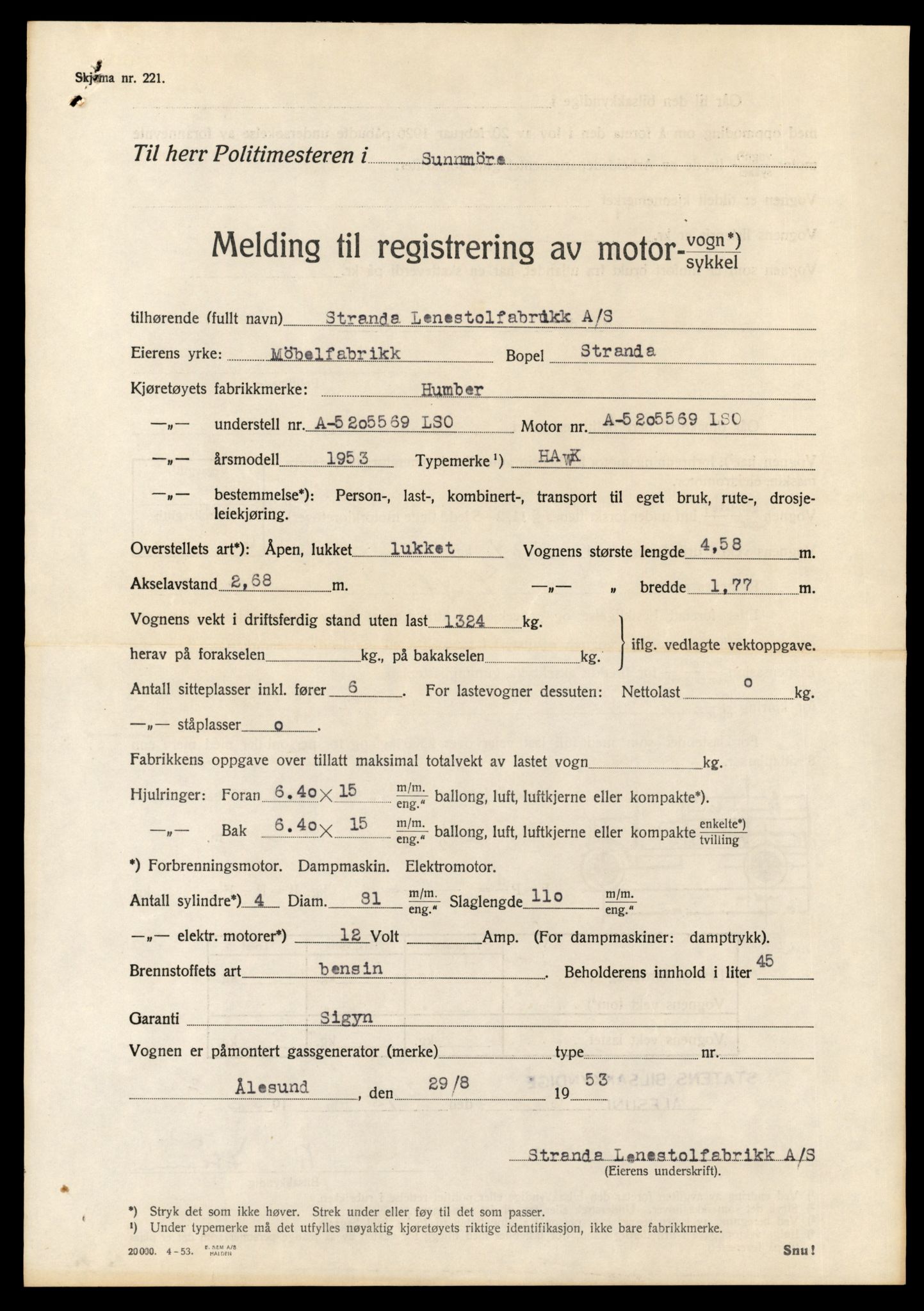 Møre og Romsdal vegkontor - Ålesund trafikkstasjon, AV/SAT-A-4099/F/Fe/L0044: Registreringskort for kjøretøy T 14205 - T 14319, 1927-1998, p. 1700